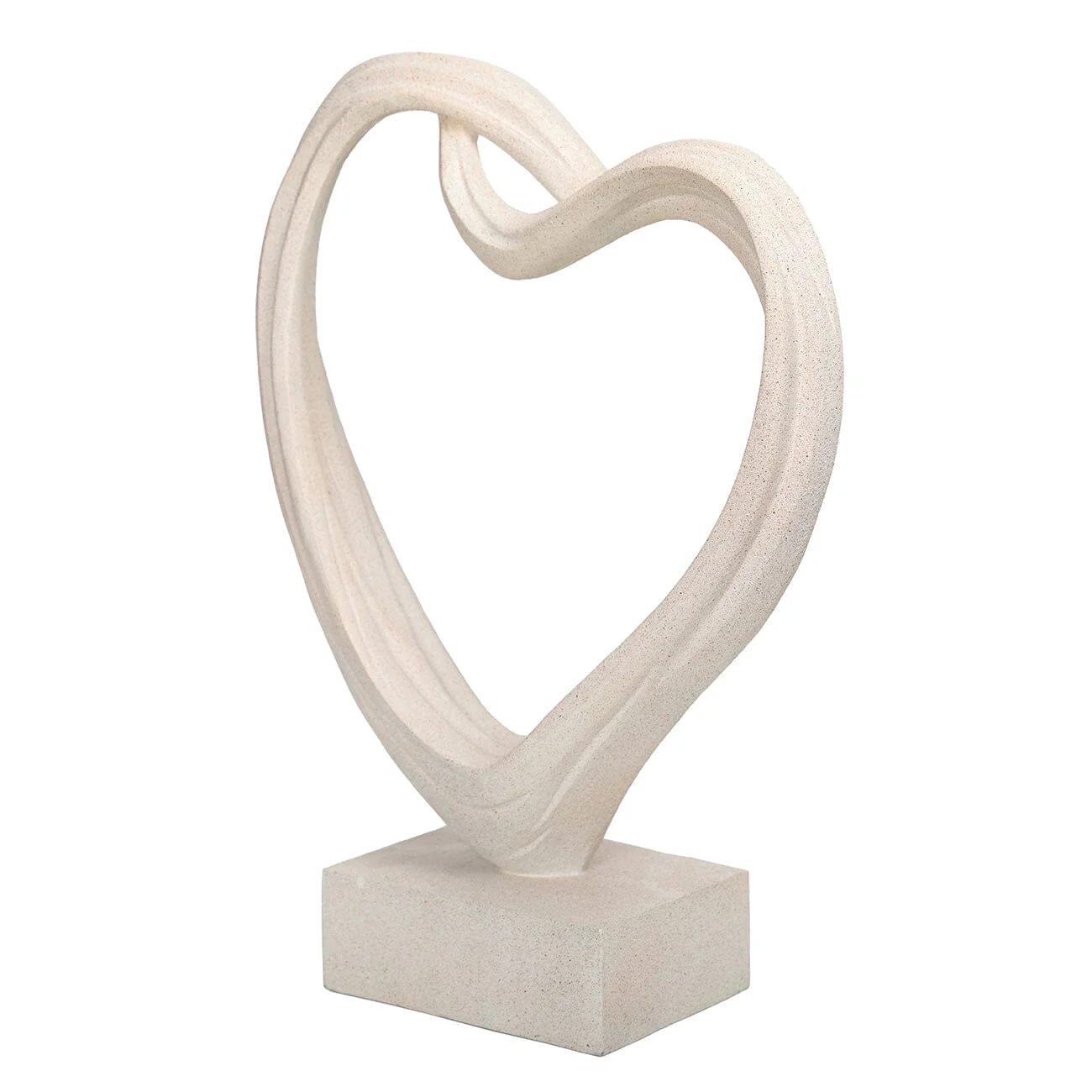 Isobel White Sculptural Heart Ornament - Image 3