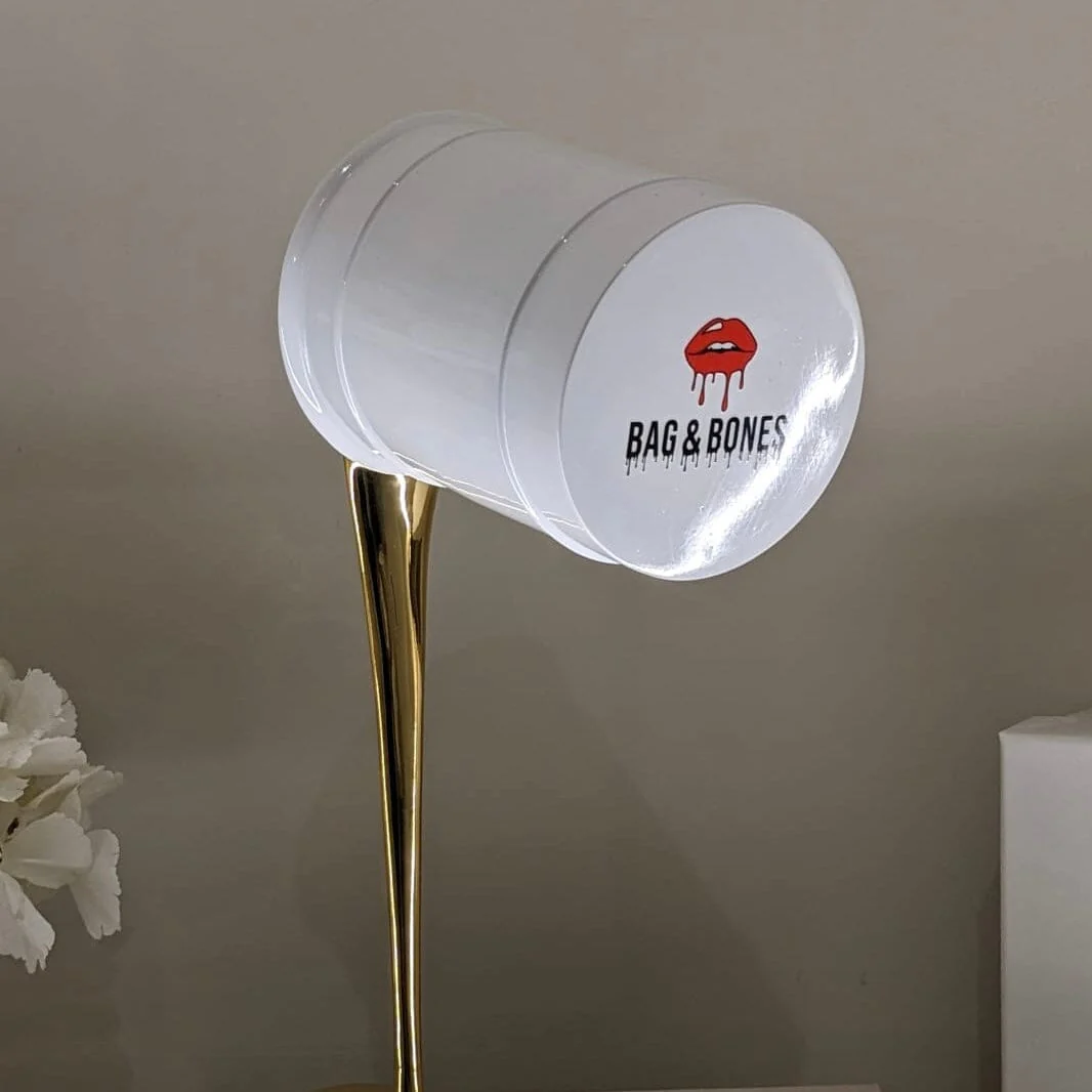 Molten Gold Paint Spill Ornament - Image 5