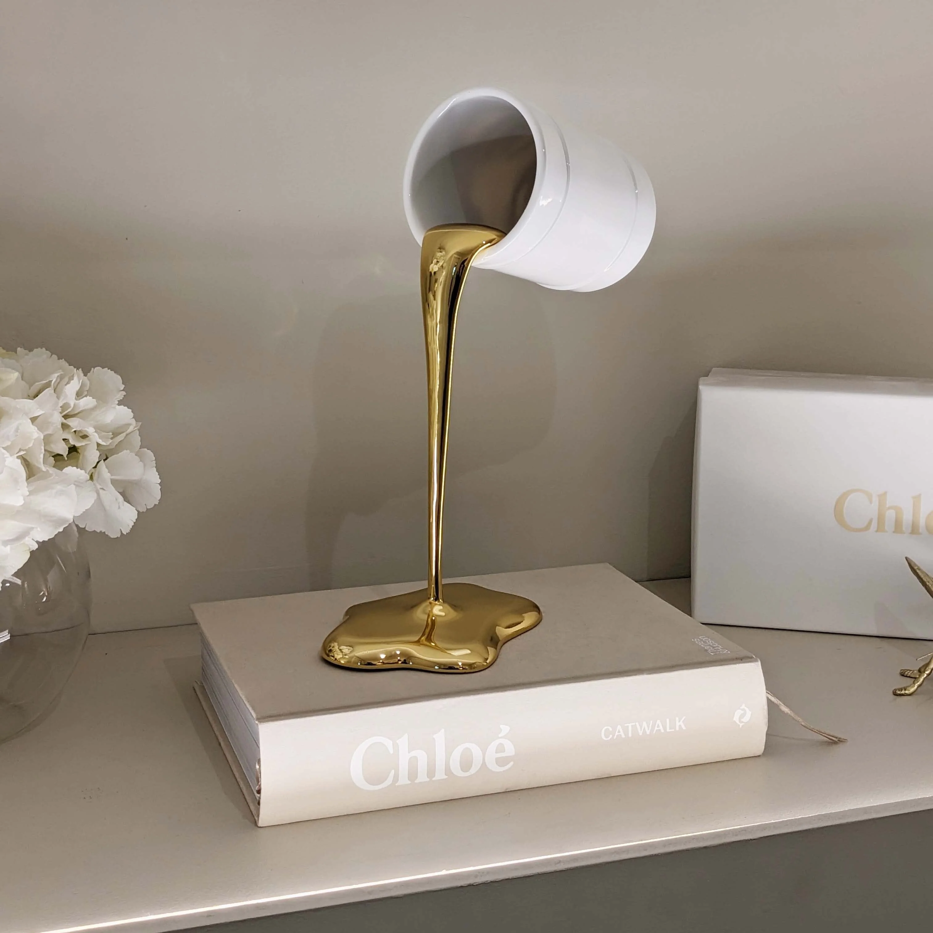 Molten Gold Paint Spill Ornament - Image 7