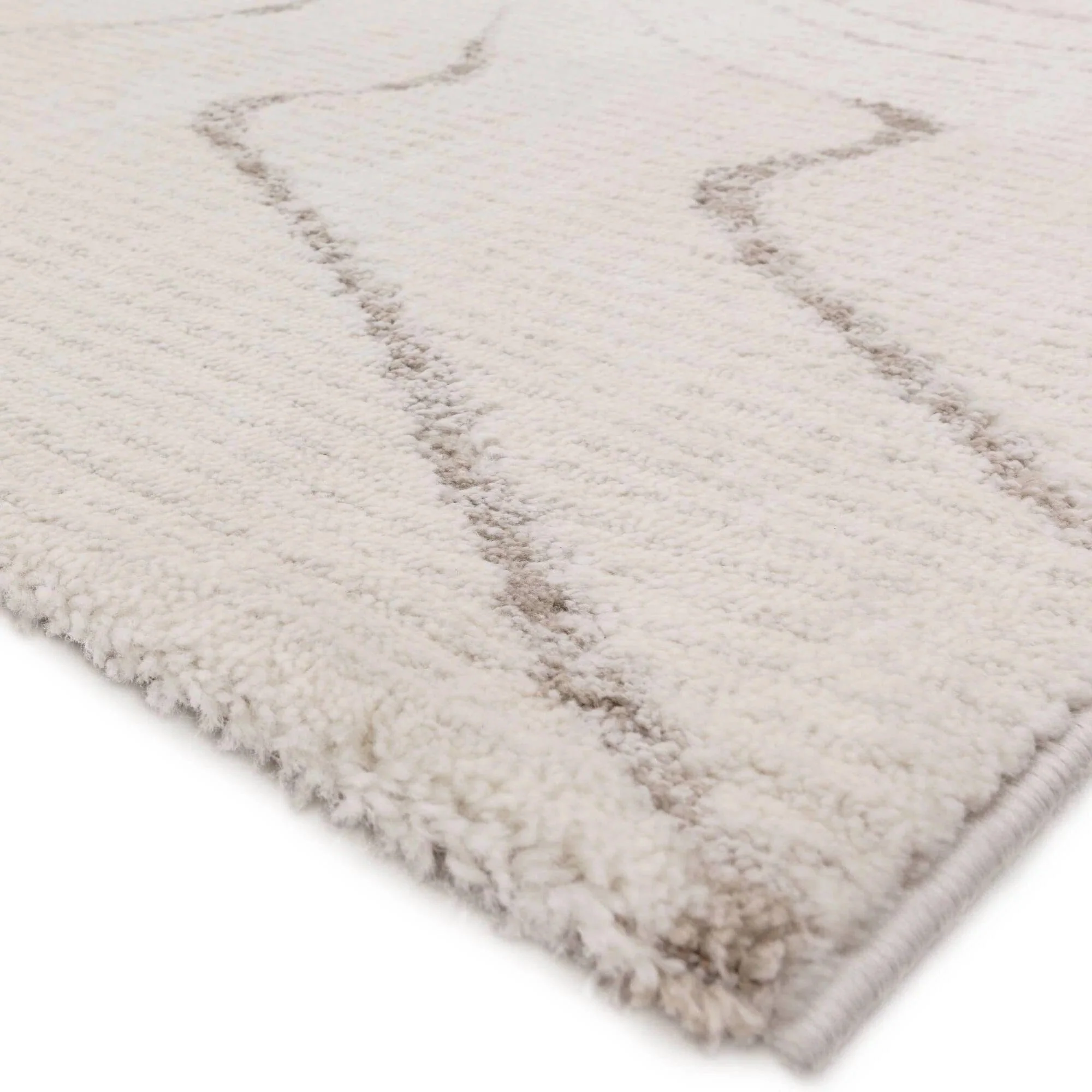 Lecco Beige Wave Effect Abstract Rug - Image 5