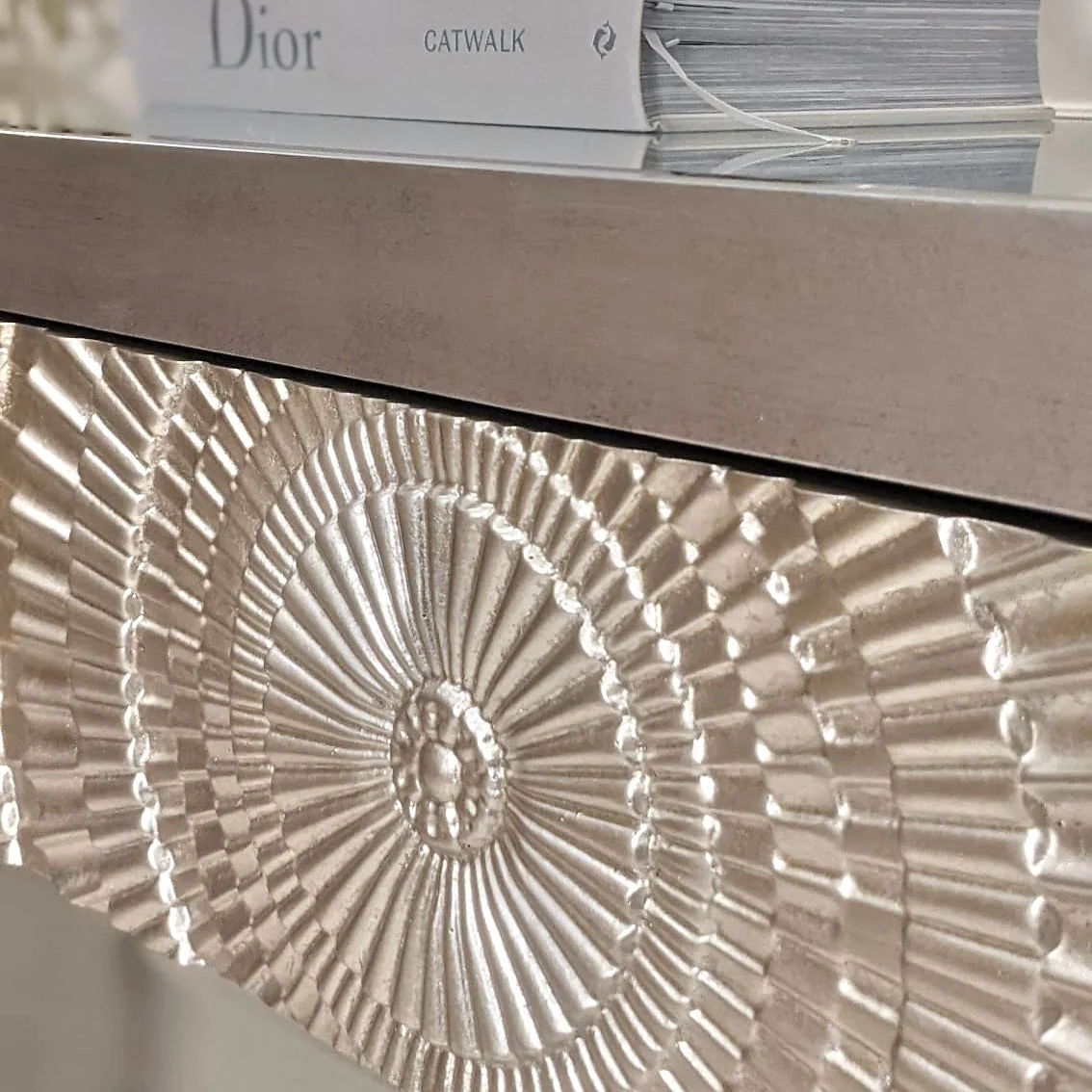 Leverette Silver Premium Console Table - Image 3