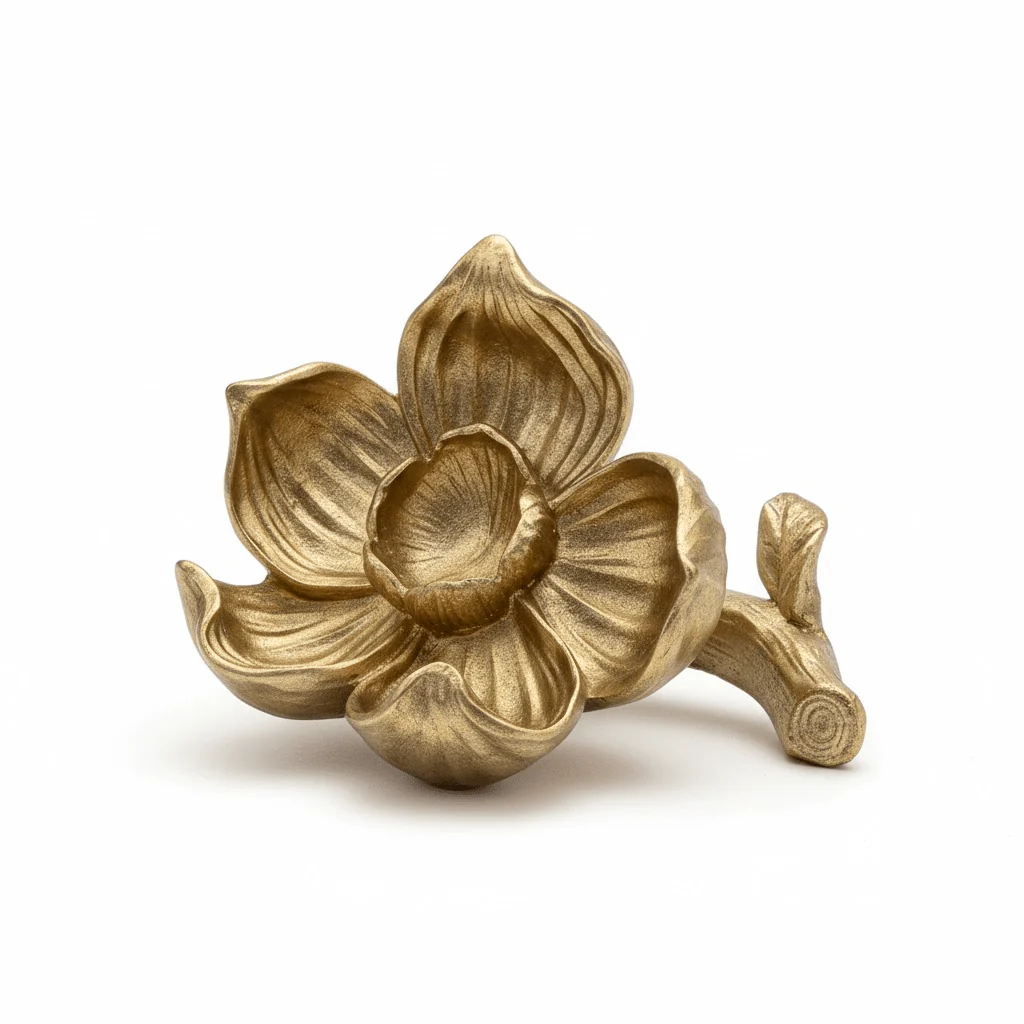 Lillia Gold Flower Decorative Ornament - Image 3