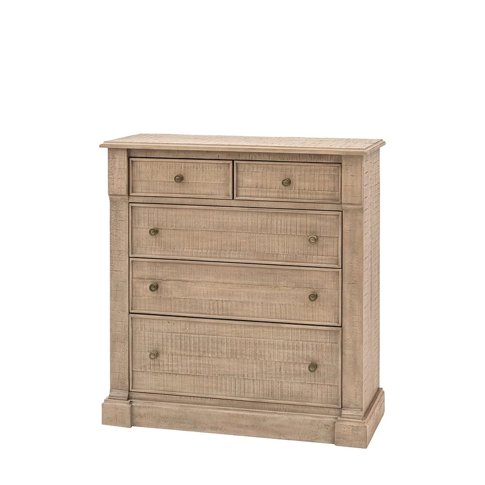 Lilliana Luxury 5 Drawer Chest with Brass Handles - Image 2