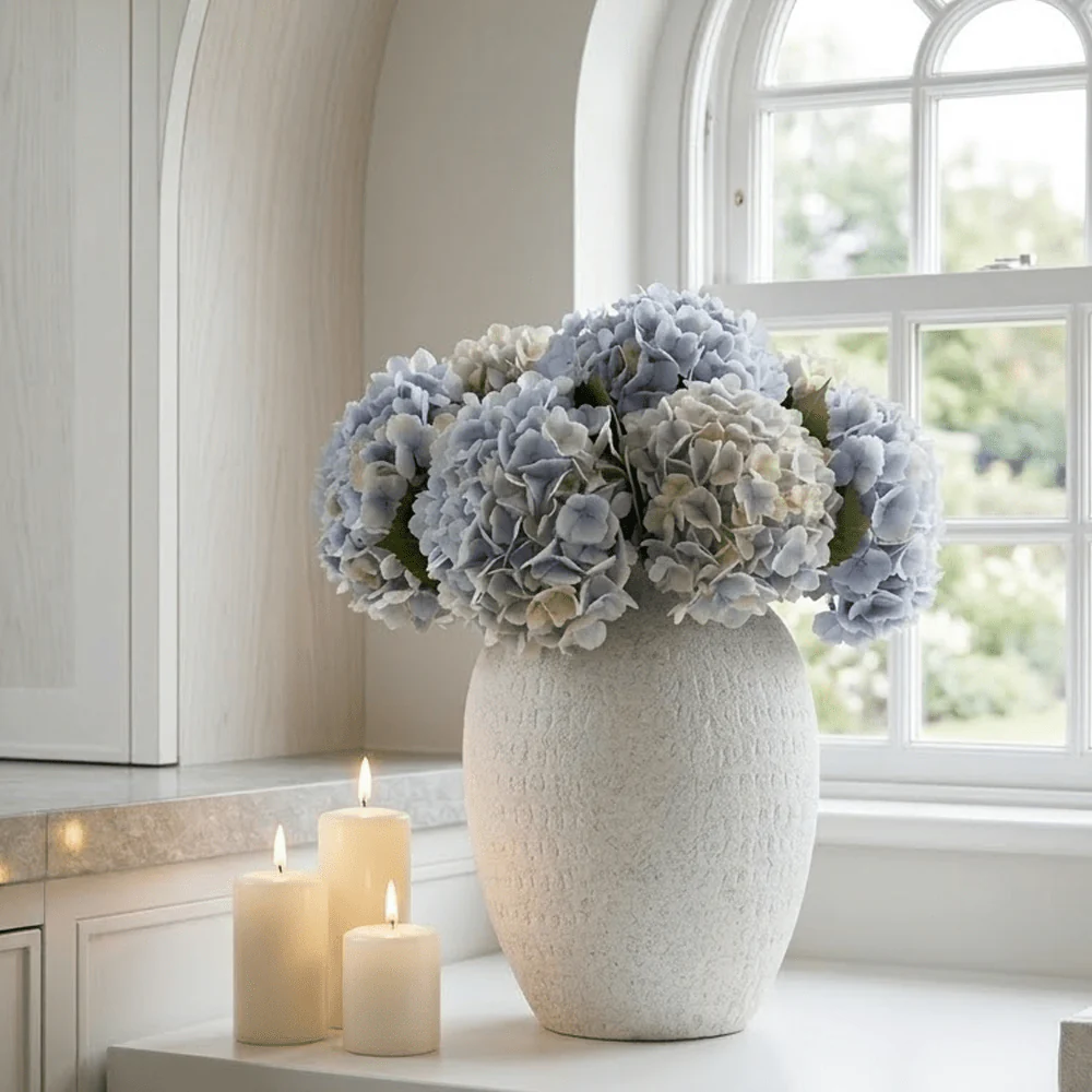 Lis Neutral Large Ceramic Tall Vase