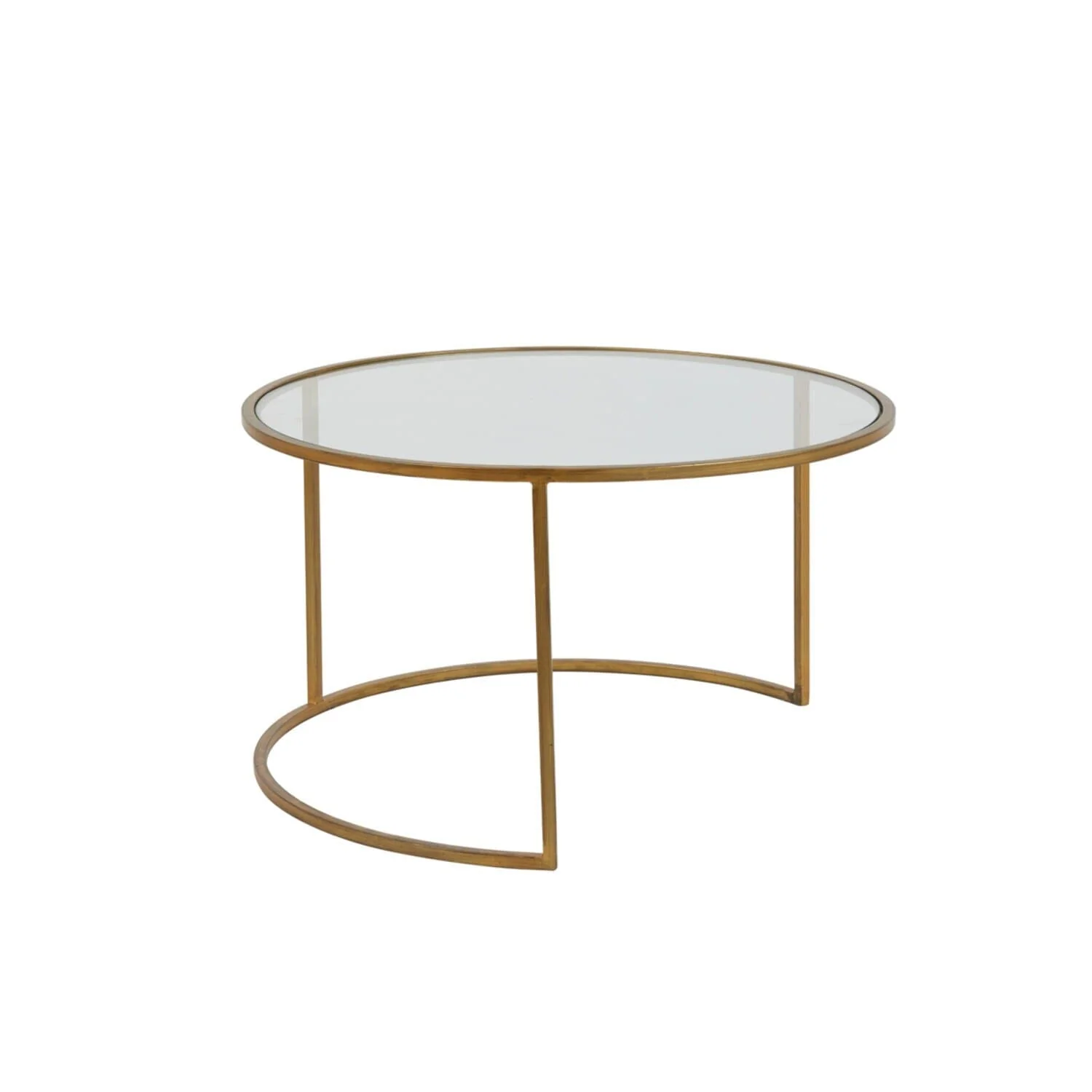 Loire Gold & Glass Nested Coffee Tables - Set of 2 - Image 5
