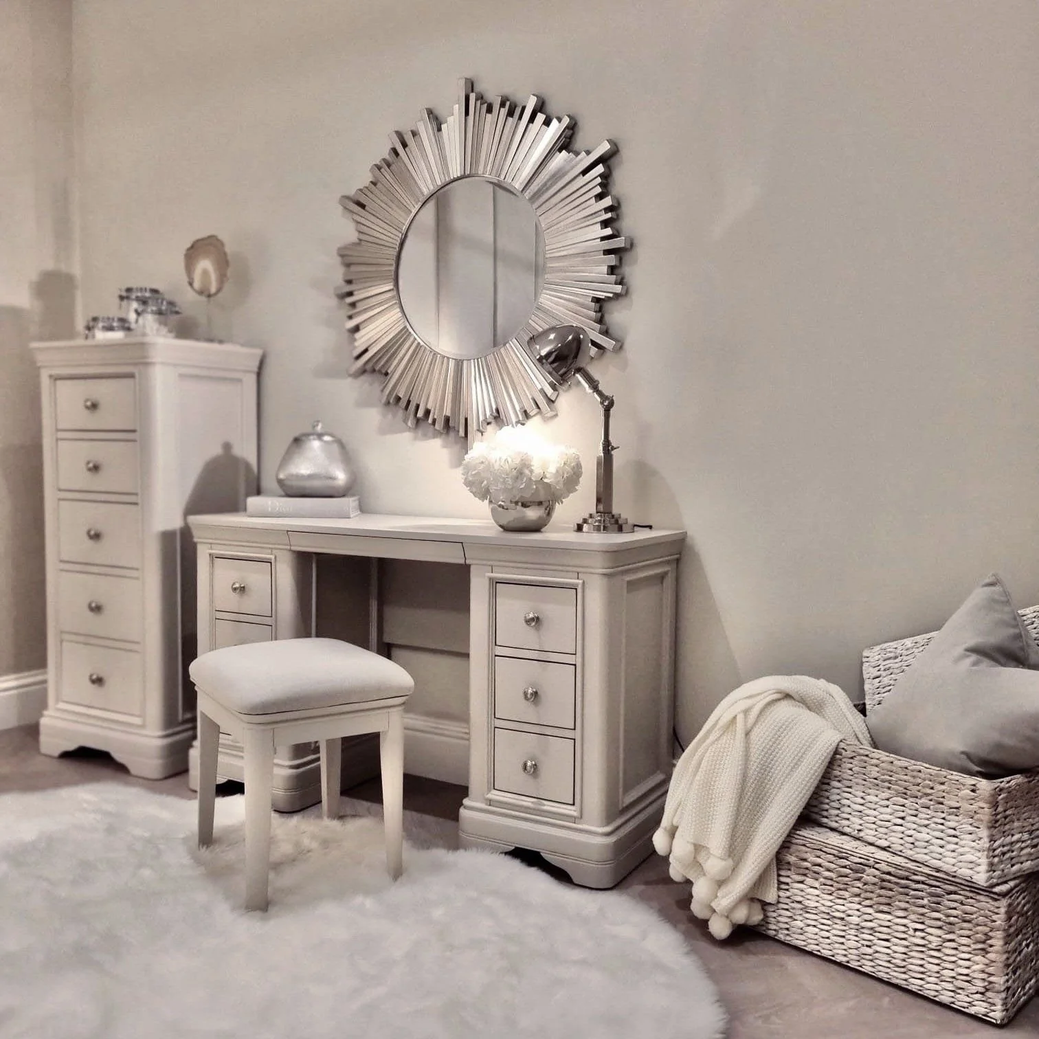 Louvre Taupe Wooden Dressing Table - Image 2