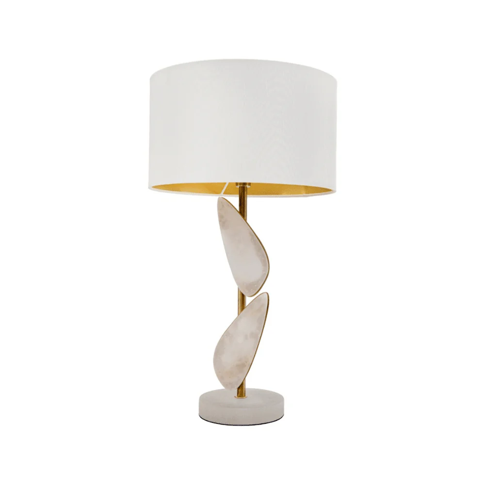Maddie Luxury Brass & Alabaster Table Lamp - Image 2