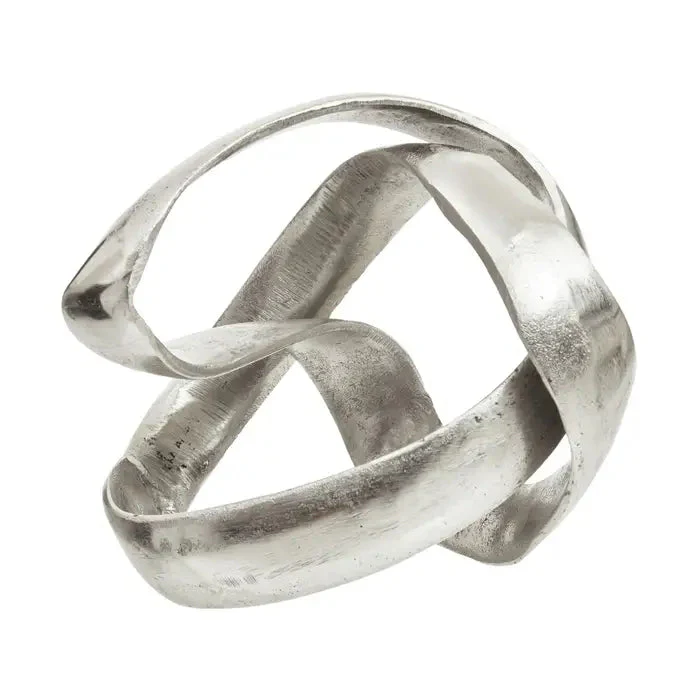 Marteli Decorative Silver Knot Sculpture - Image 6