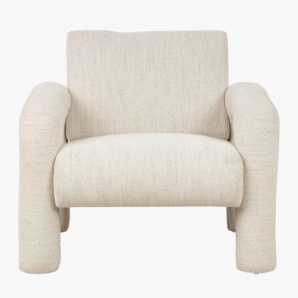 Marylebone White Textured Fabric Accent Chair - Image 2