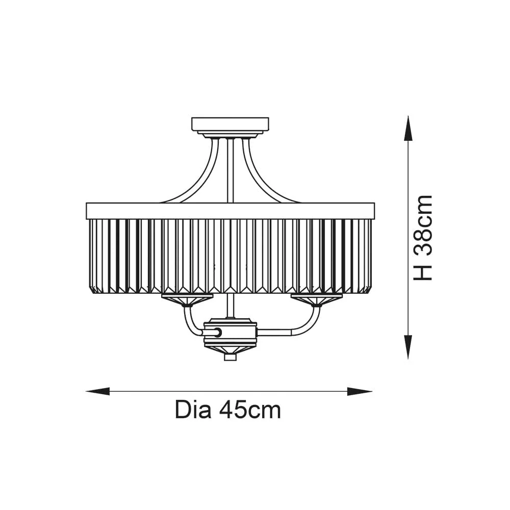 Masika Brass & Glass Pendant Ceiling Light - Image 5