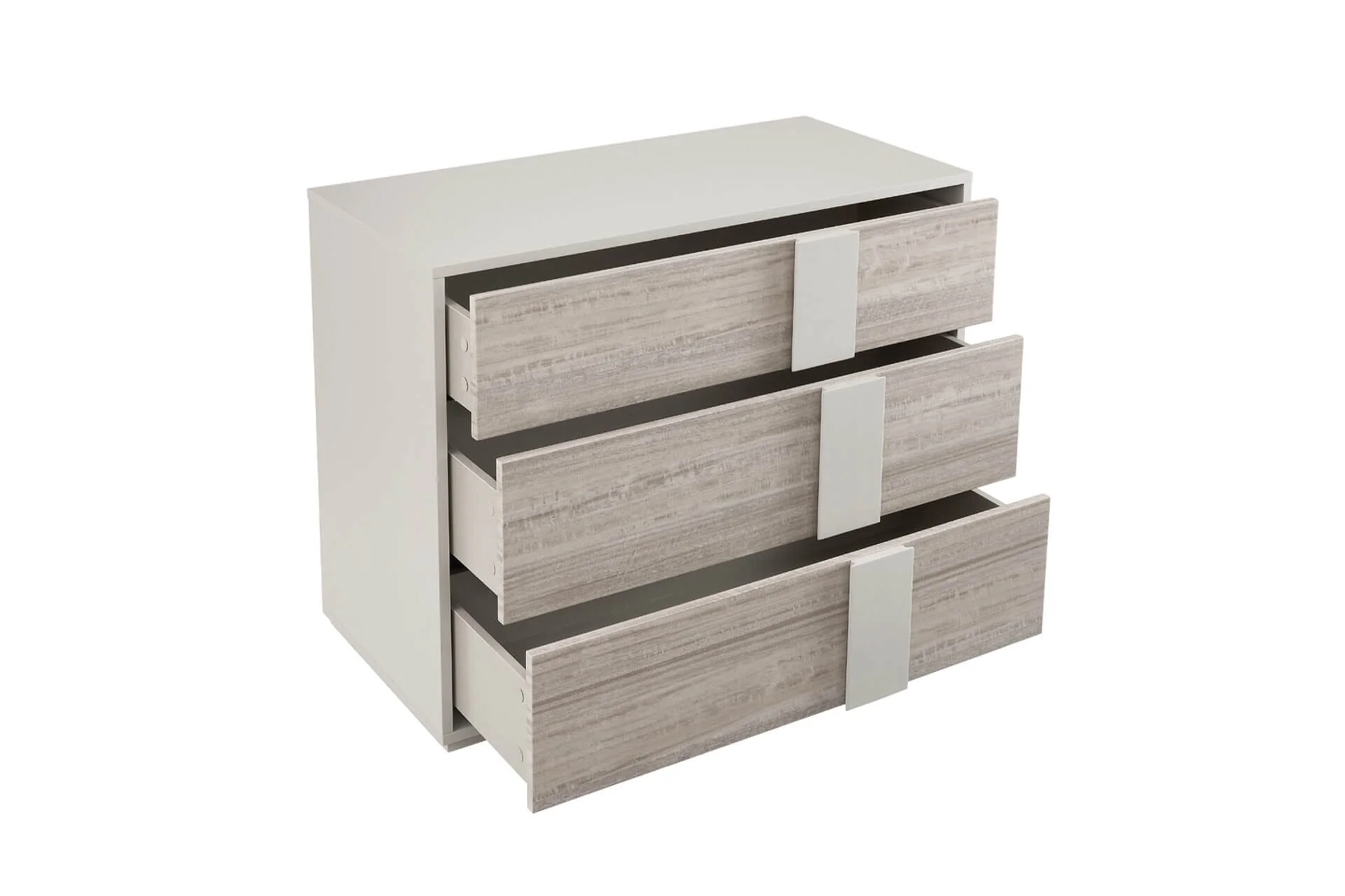 Maya Luxury Greige 3 Drawer Chest - Image 2