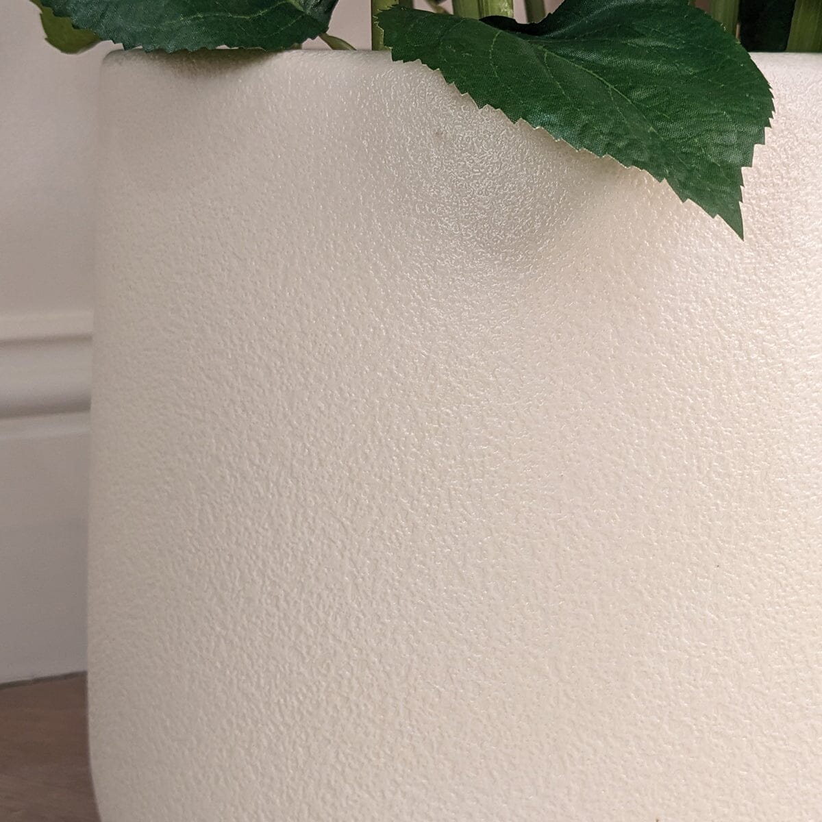 Medium White Faux Hydrangea Potted Plant - Image 3
