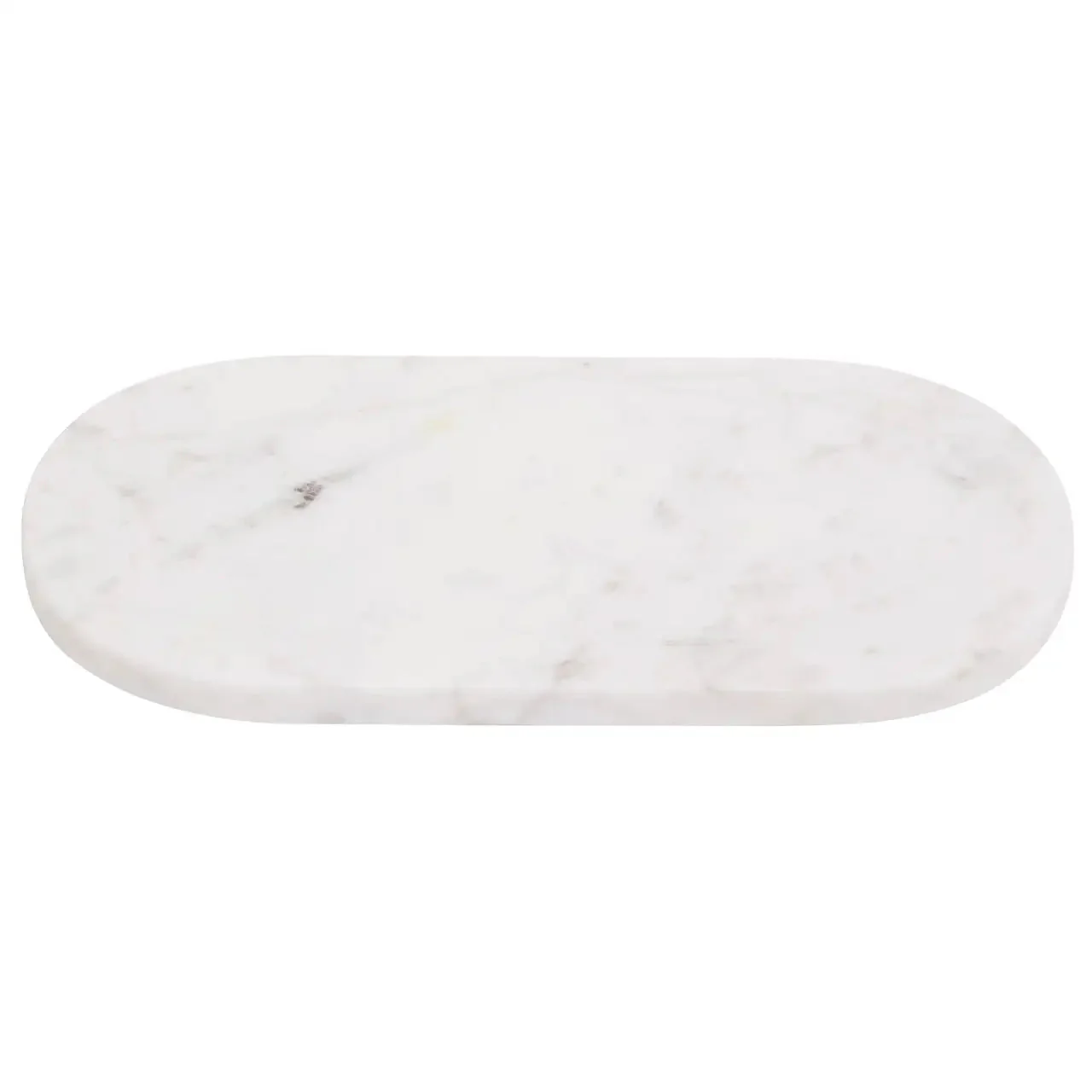 Melanie Oblong White Marble Serving Tray - Image 2