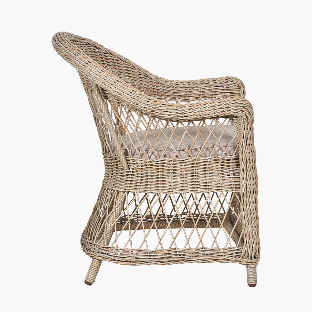 Naxos Outdoor Wicker Woven 2 Seater Dining Set - Image 4