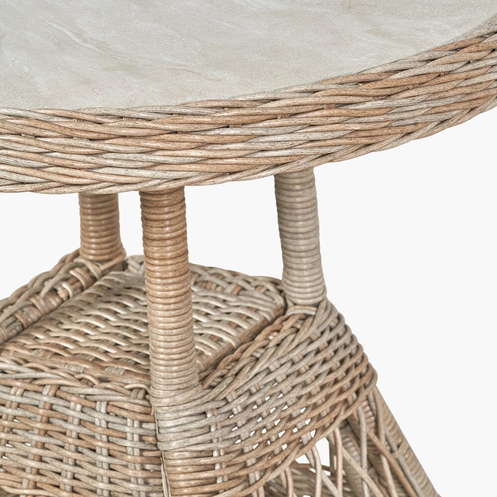 Naxos Outdoor Wicker Woven 2 Seater Dining Set - Image 5