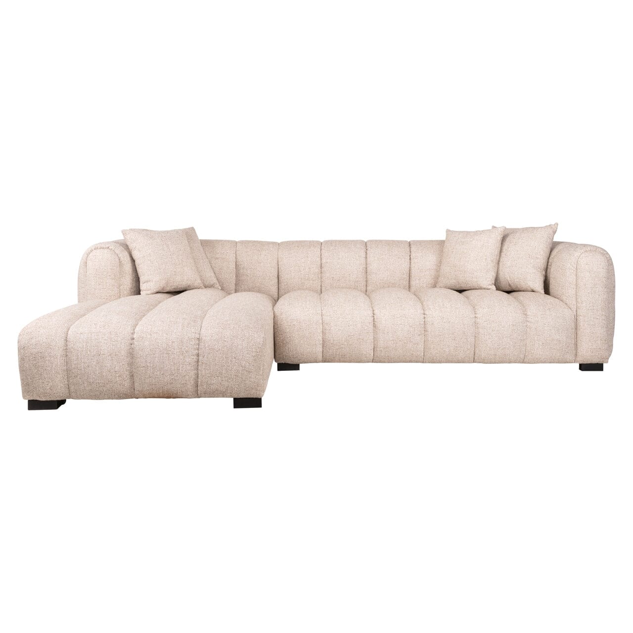 Neo Cream Tweed Left Hand Facing Chaise End Sofa - Image 3