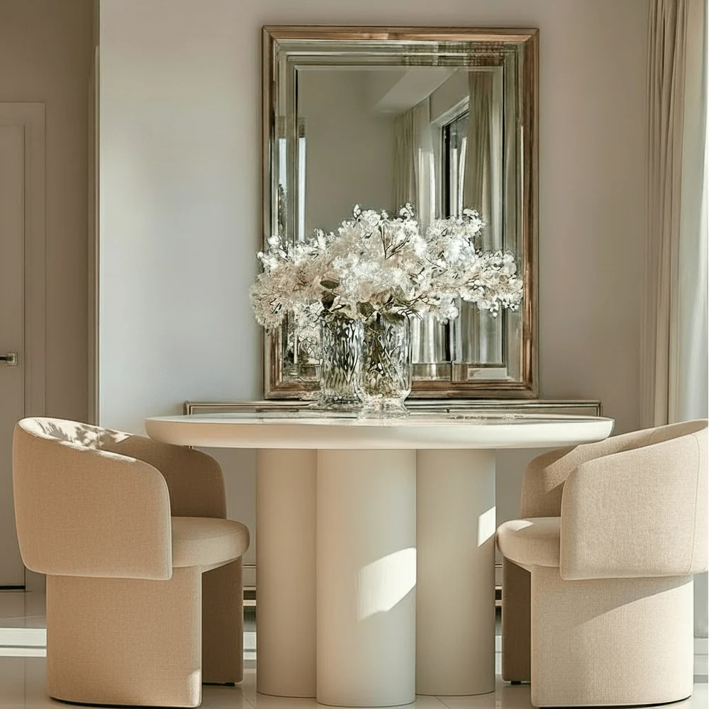 Nessina Cream Round Dining Table