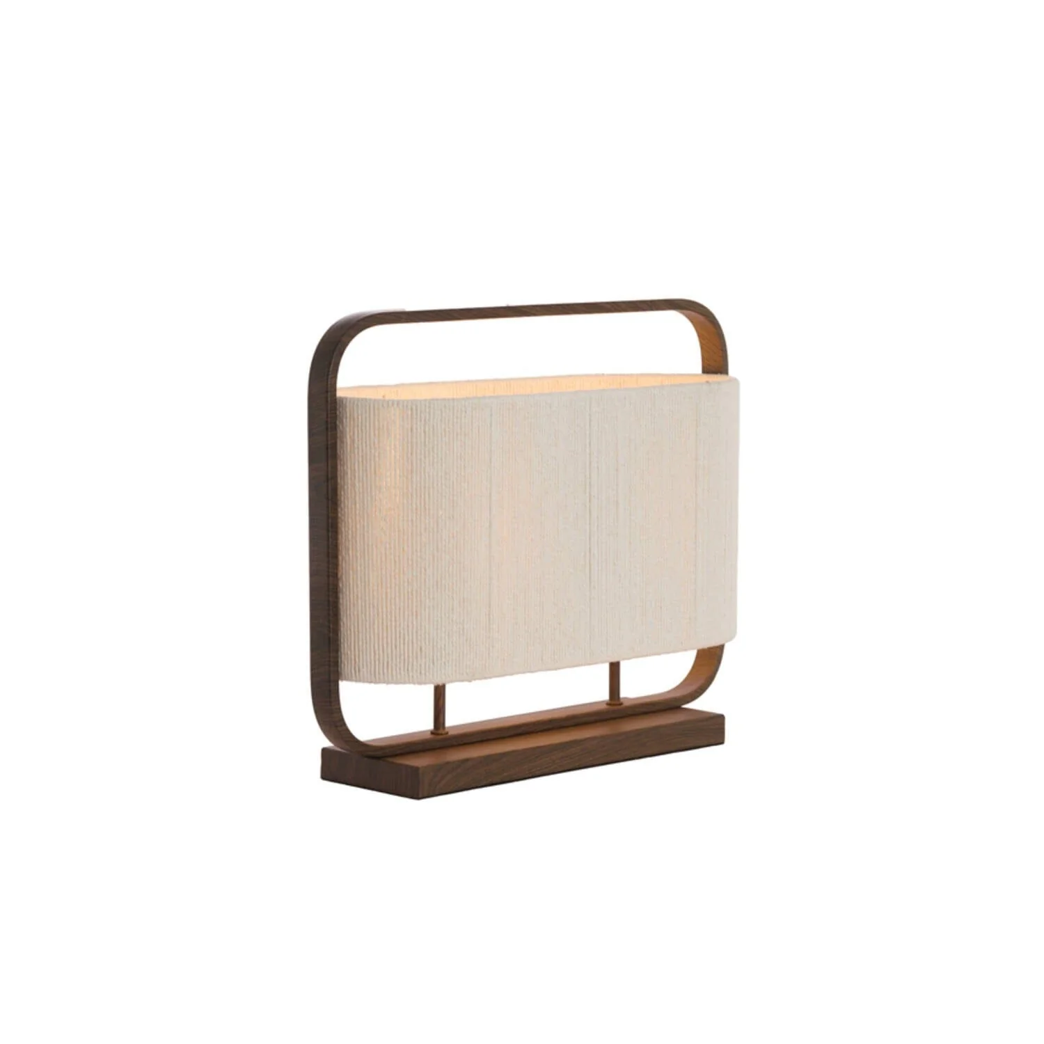Orsay Cream Rope & Dark Wood Detail Table Lamp - Image 4