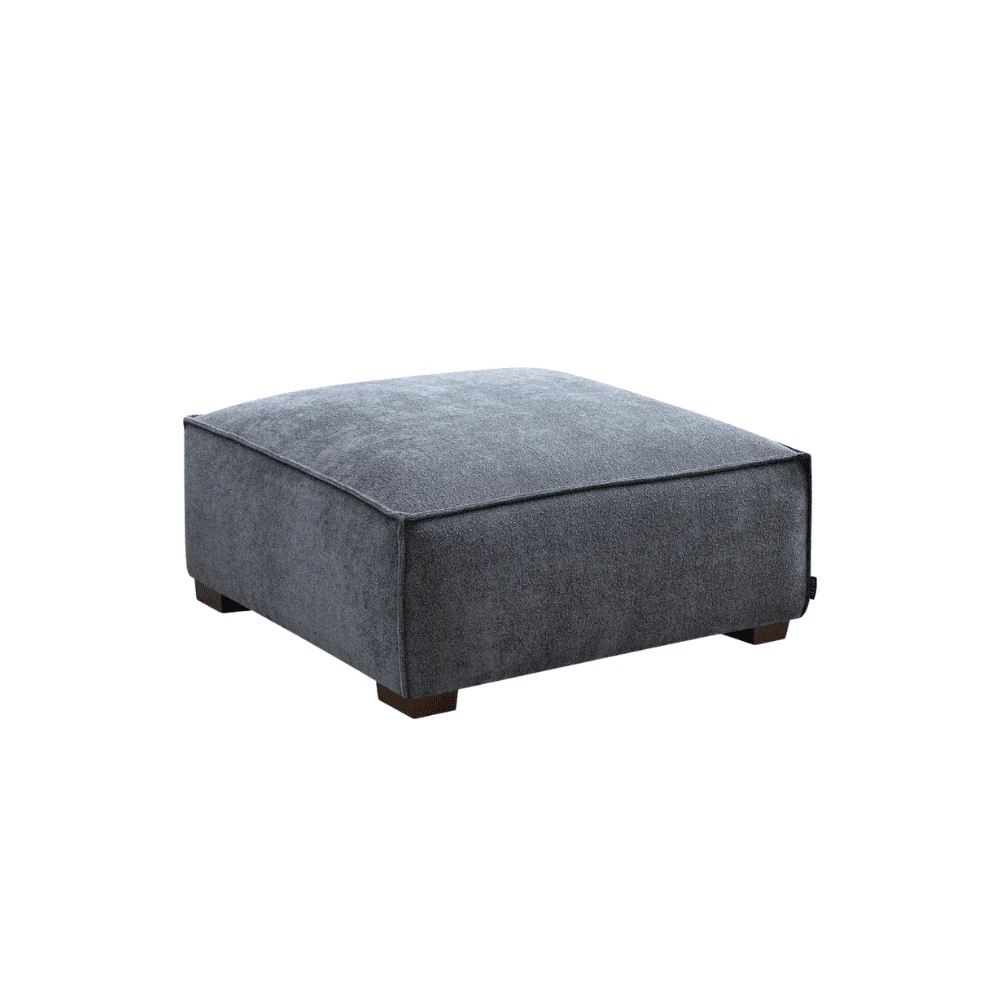 Ottilie Charcoal Boucle 4 Seater Sofa with Footstool - Image 5