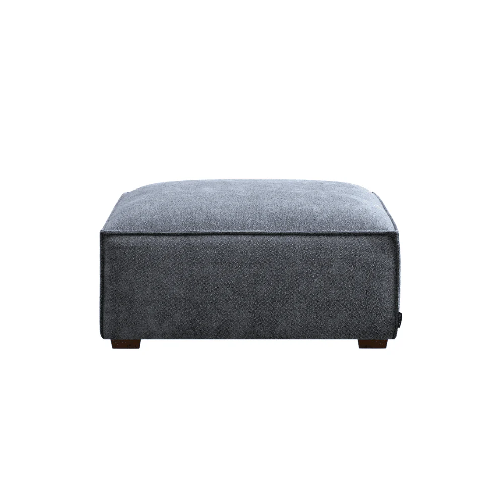 Ottilie Charcoal Boucle Footstool - Image 3