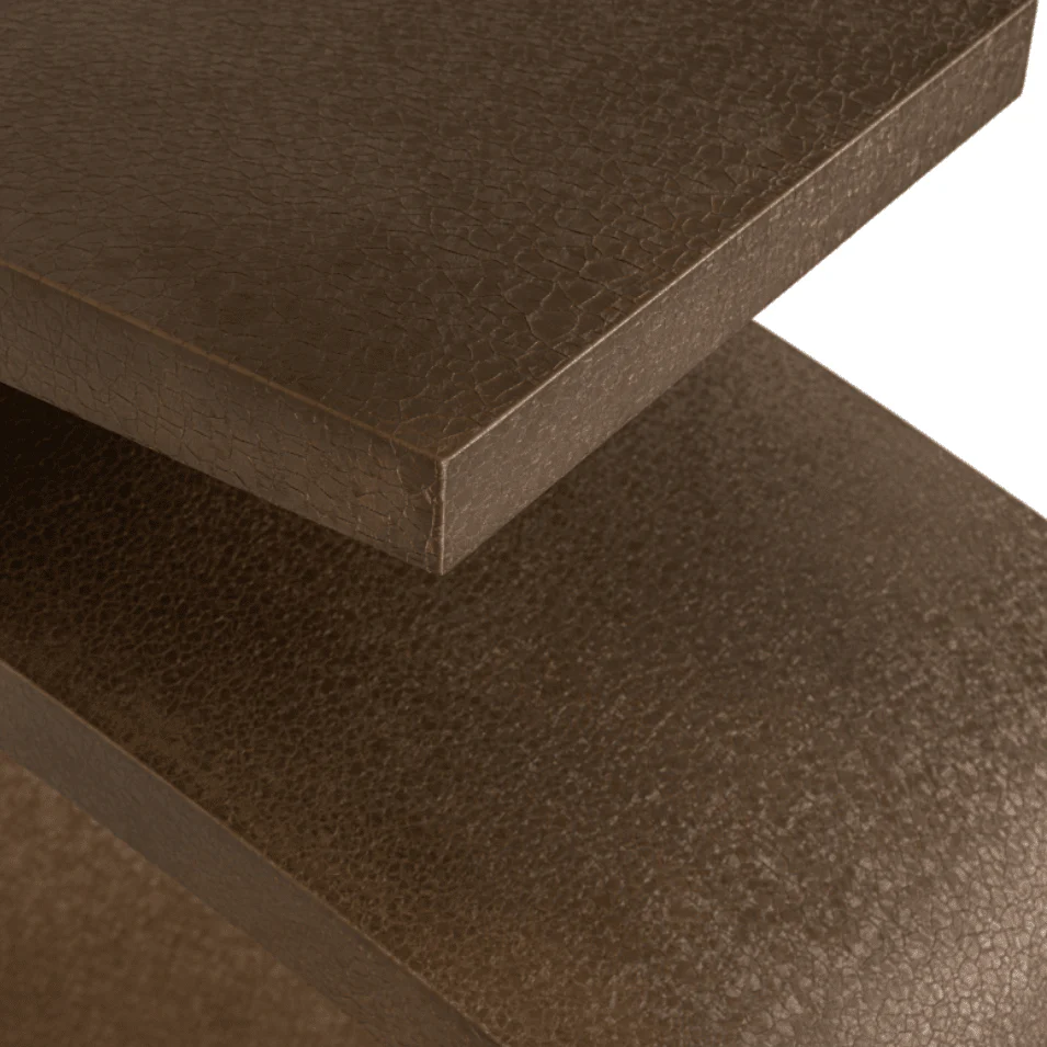 Oville Brushed Gold Abstract Console Table - Image 4