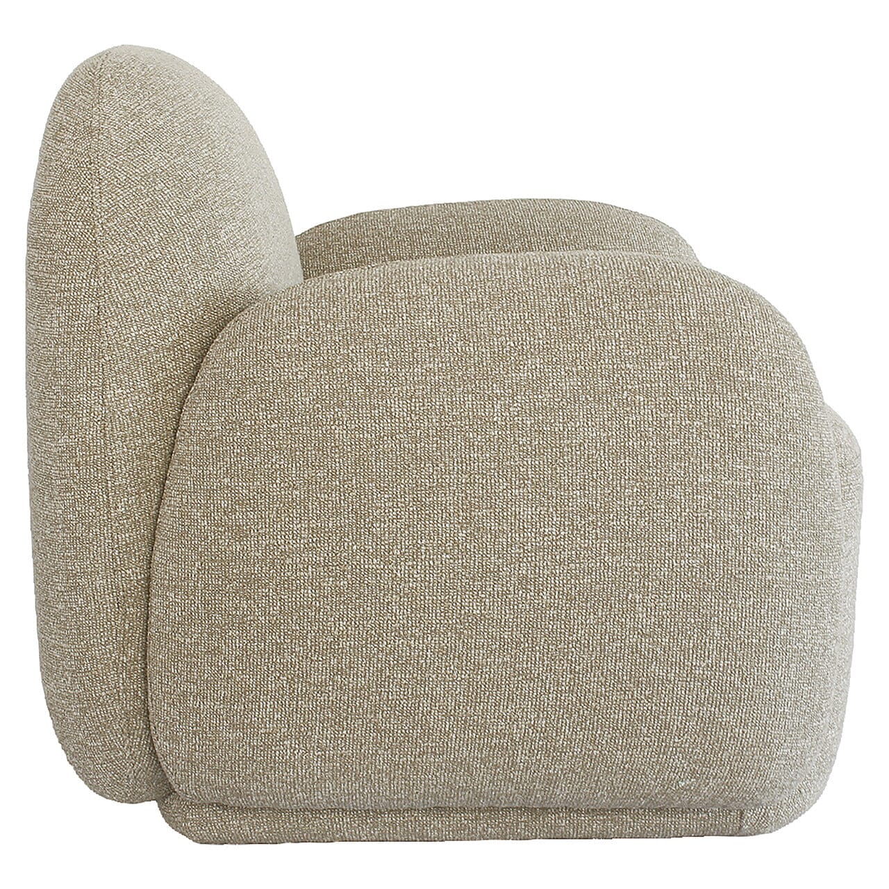 Pax Beige Woven Curved Accent Chair - Image 4
