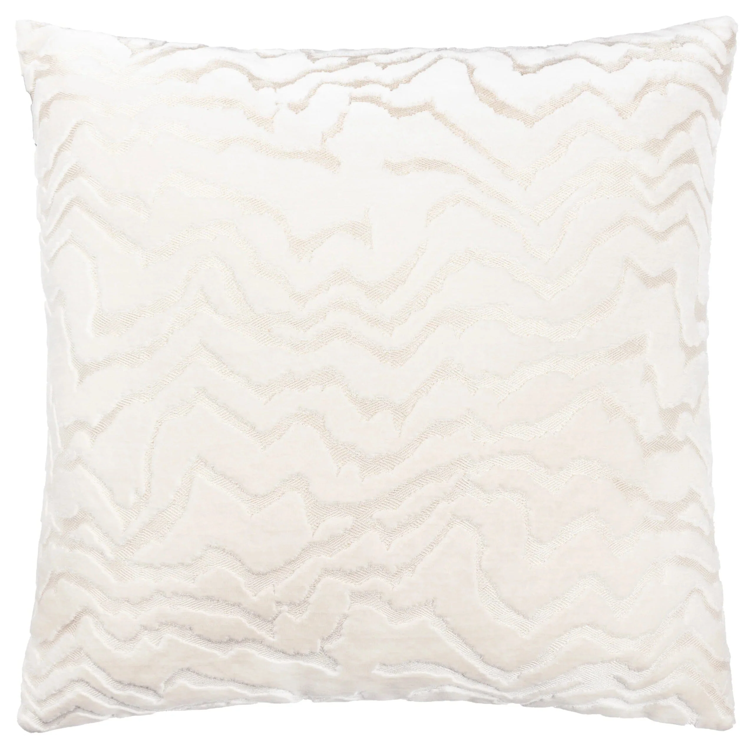 Polter White Velvet Pattern Cushion- 50x50cm - Image 4