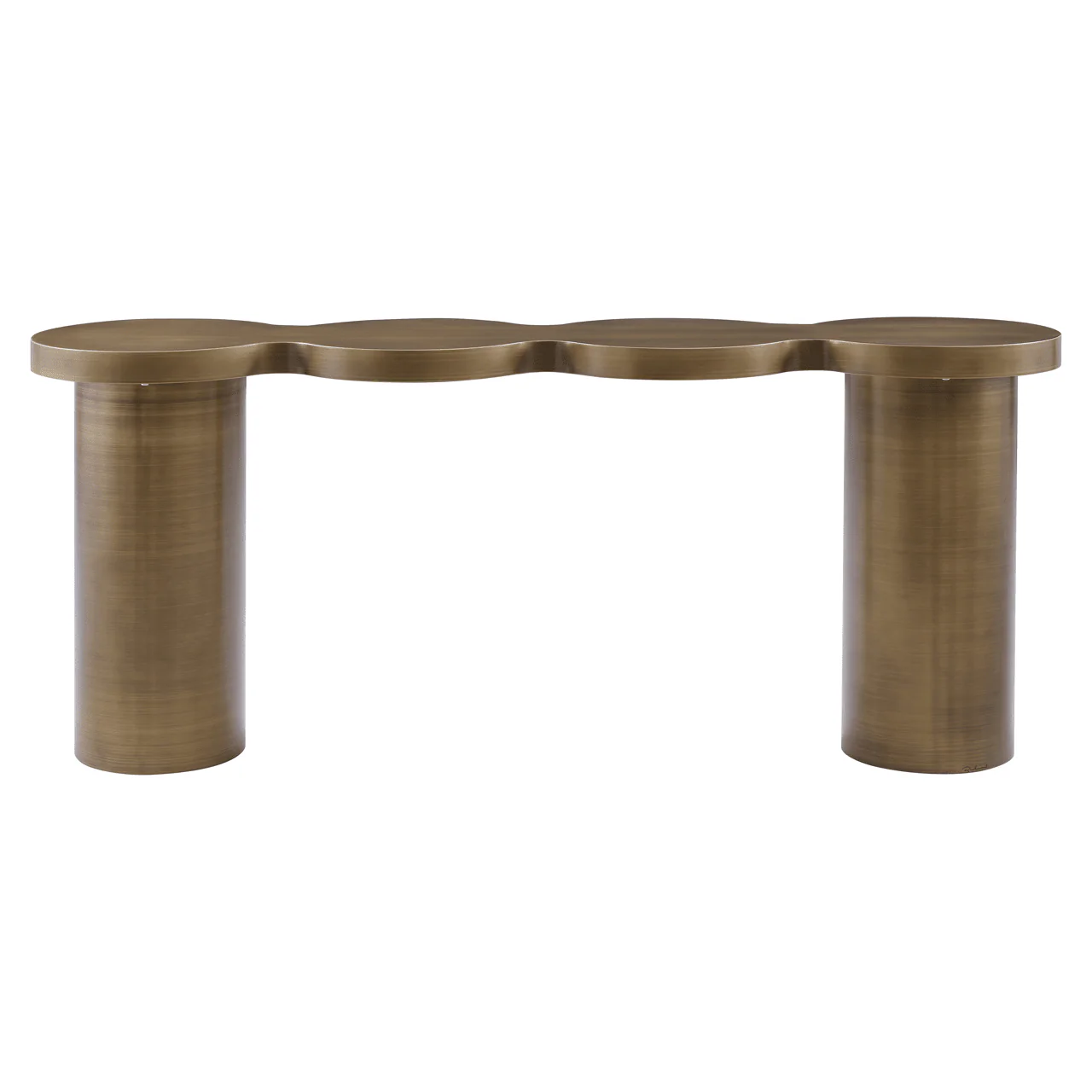 Portina Brushed Gold Bubble Console Table - Image 2
