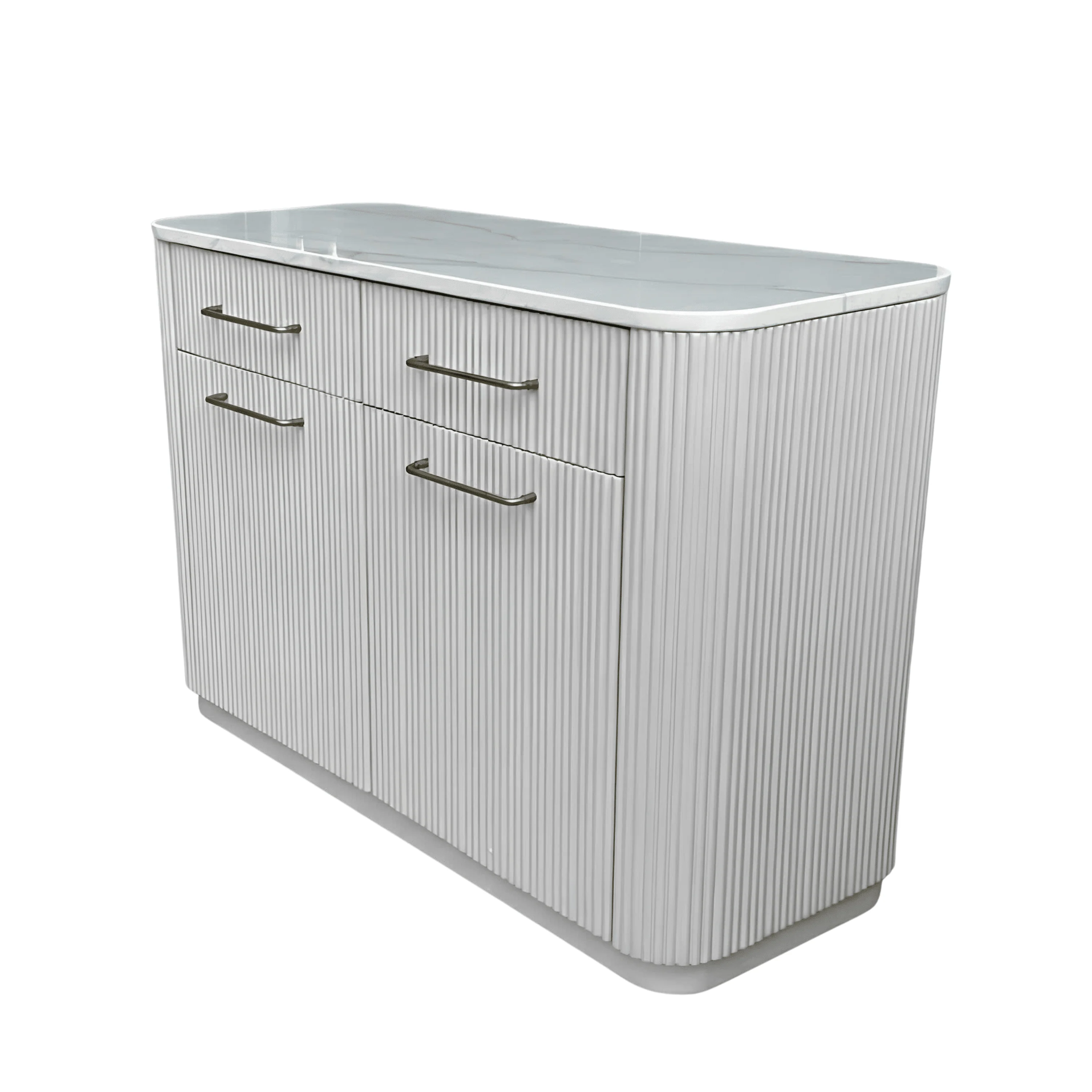 Portobello Ribbed Sideboard with Marble Top - Image 3