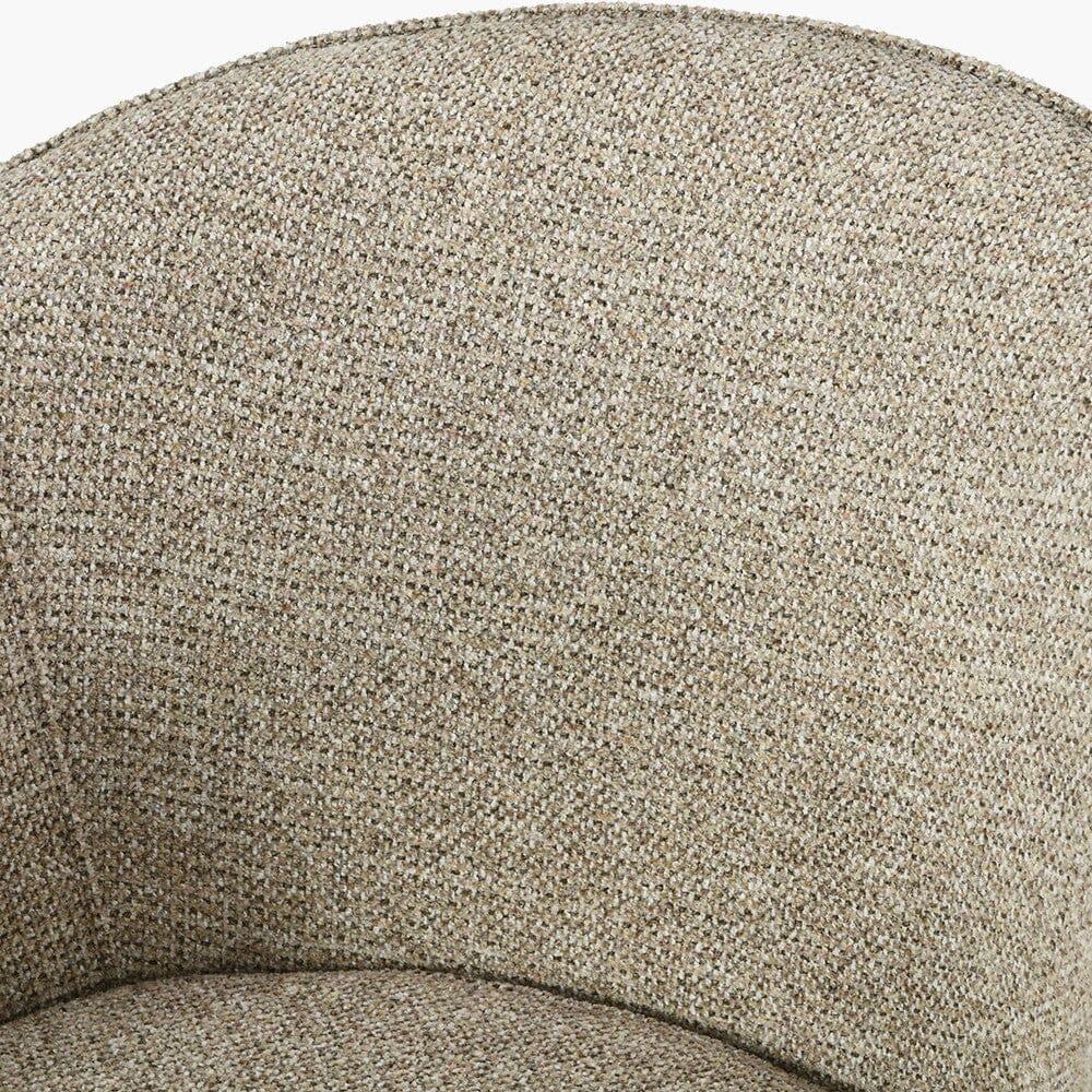 Romy Mocha Textured Chenille Bar Stool with Black Legs - Image 7