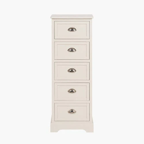 Rosanna Cream 5 Drawer Tall Chest - Image 2