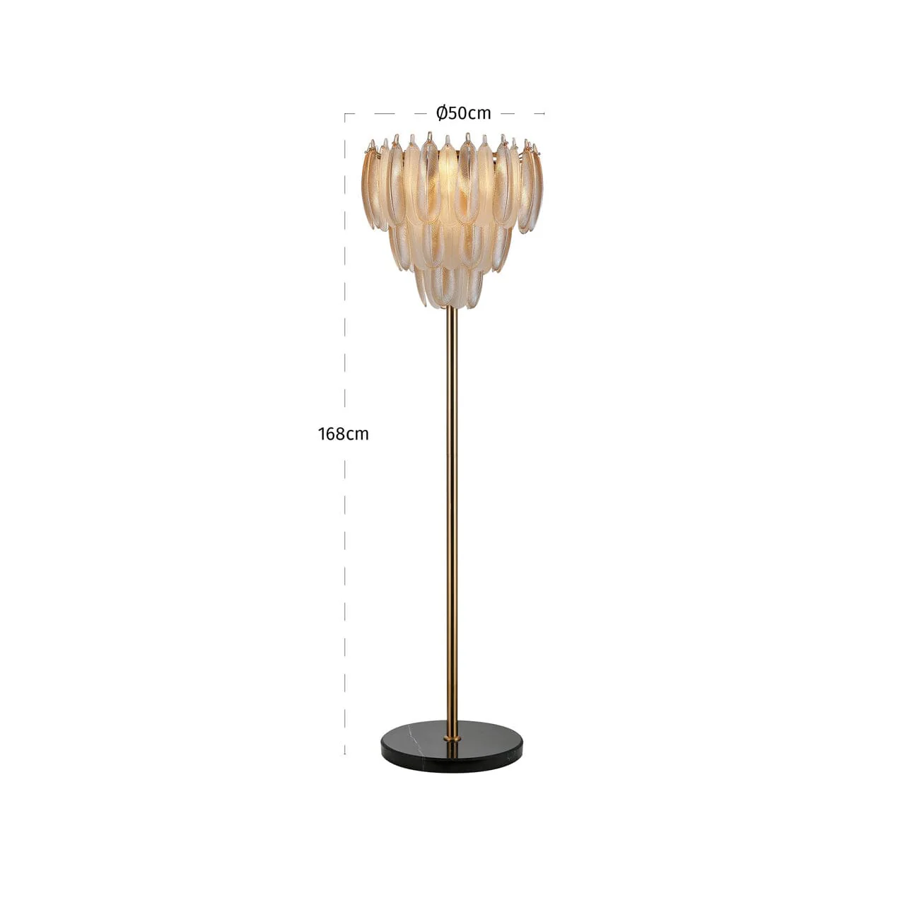 Rue Brass Chandelier Floor Lamp - Image 3