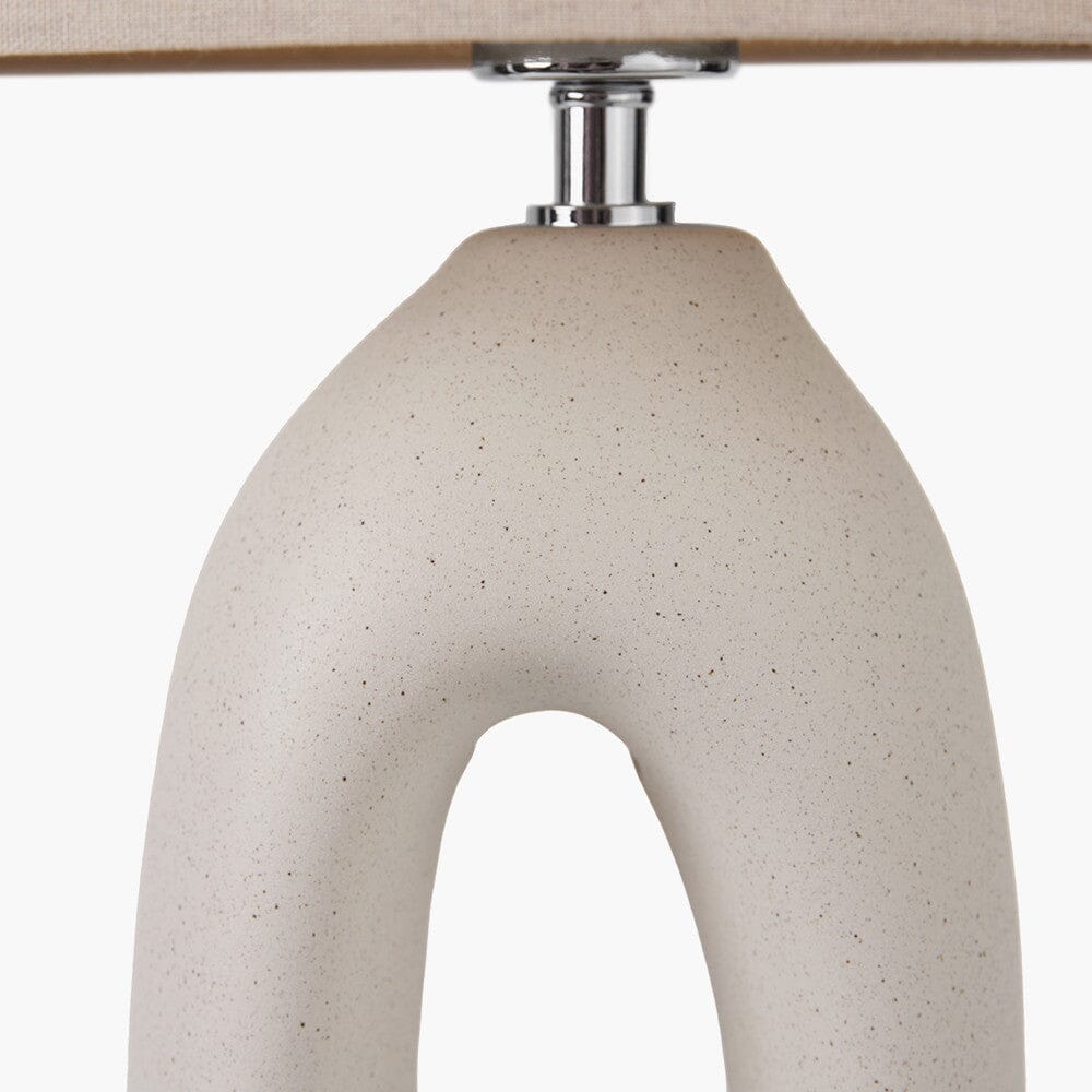 Sanctuary Taupe Organic Ceramic Table Lamp - Image 3