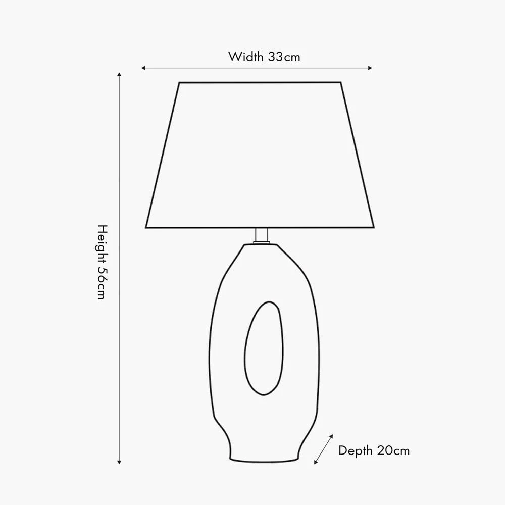 Sanctuary Taupe Organic Ceramic Table Lamp - Image 4