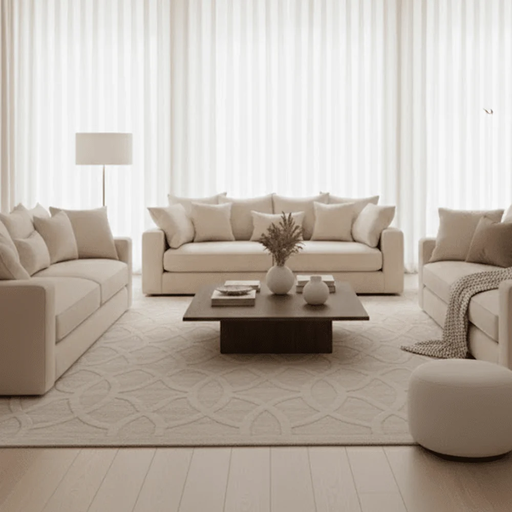 Sarre Cream Geometric Pattern Rug