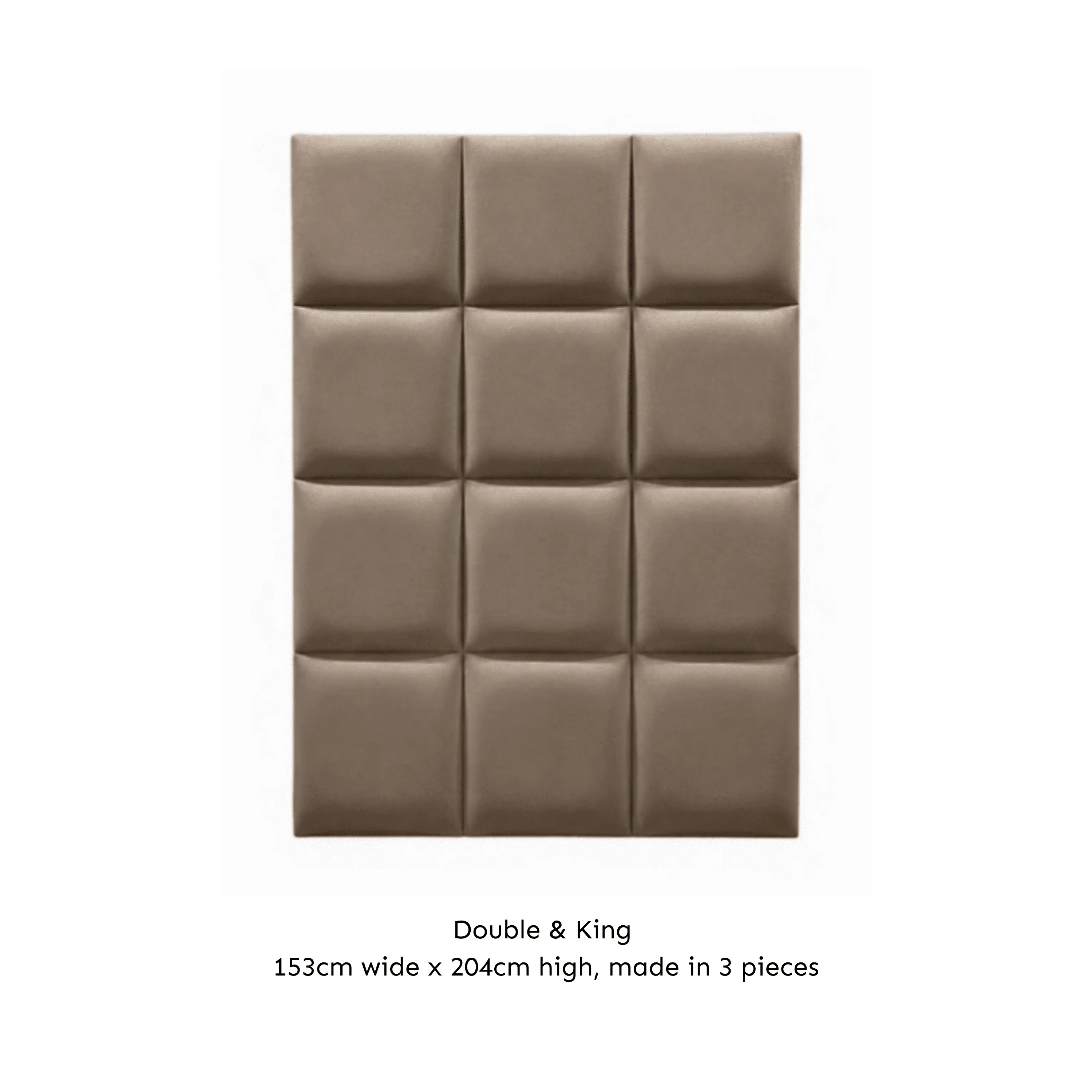 Serene Cream Velvet Luxury Cubed Upholstered Headboard - Image 4