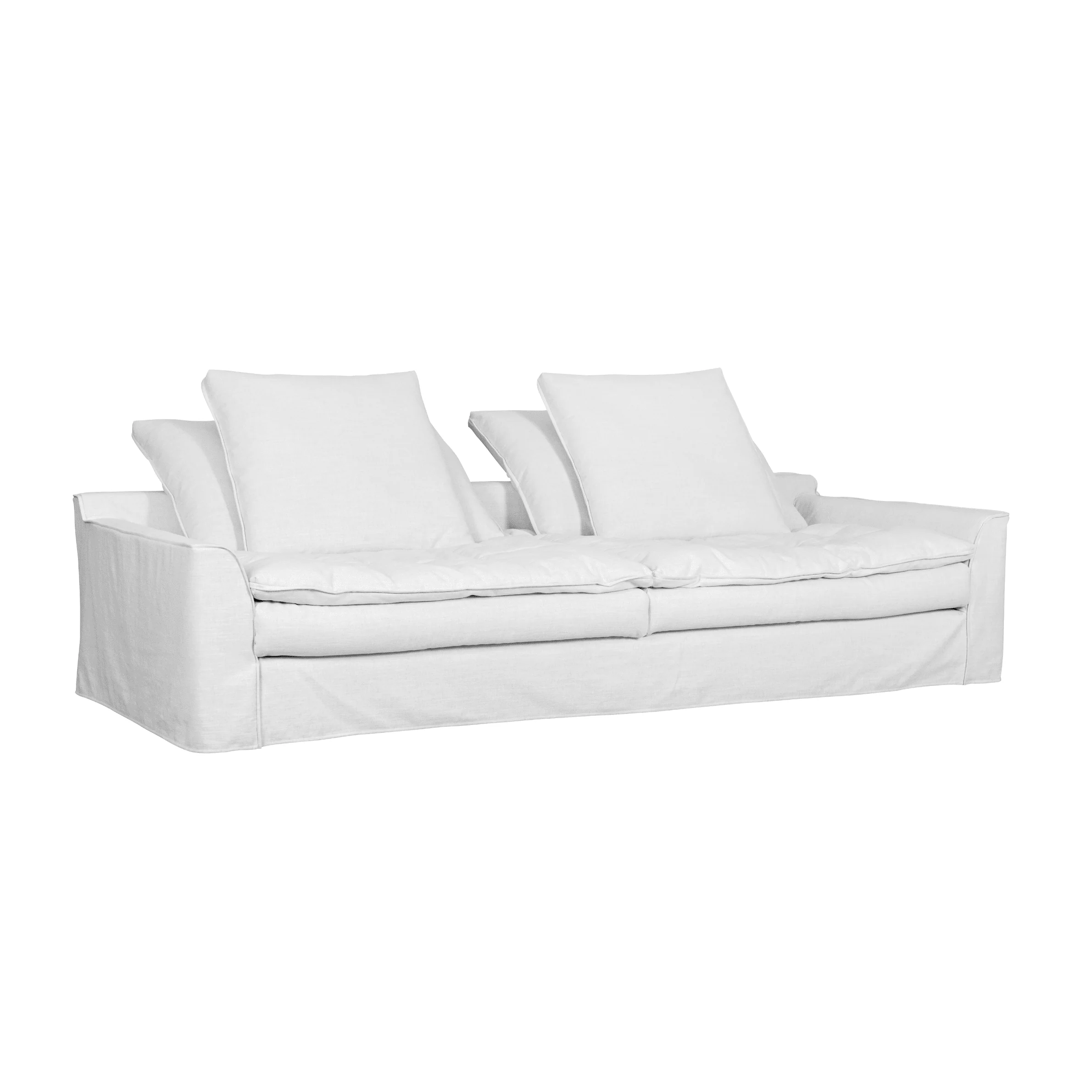 Slumber Ivory Linen Relaxed 4 Seater Sofa - Image 2
