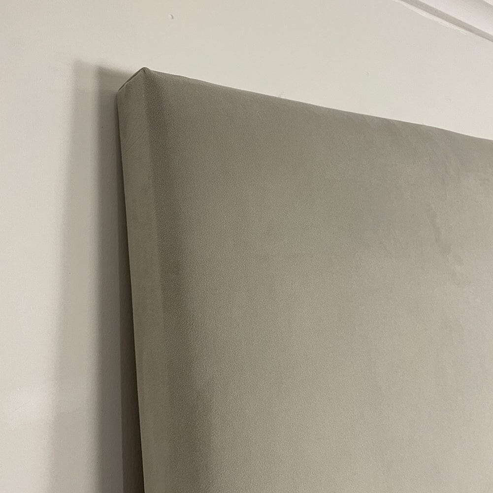 Smoke Grey Velvet Double Width Wall Hanging Headboard Panel - 90cm - Image 2