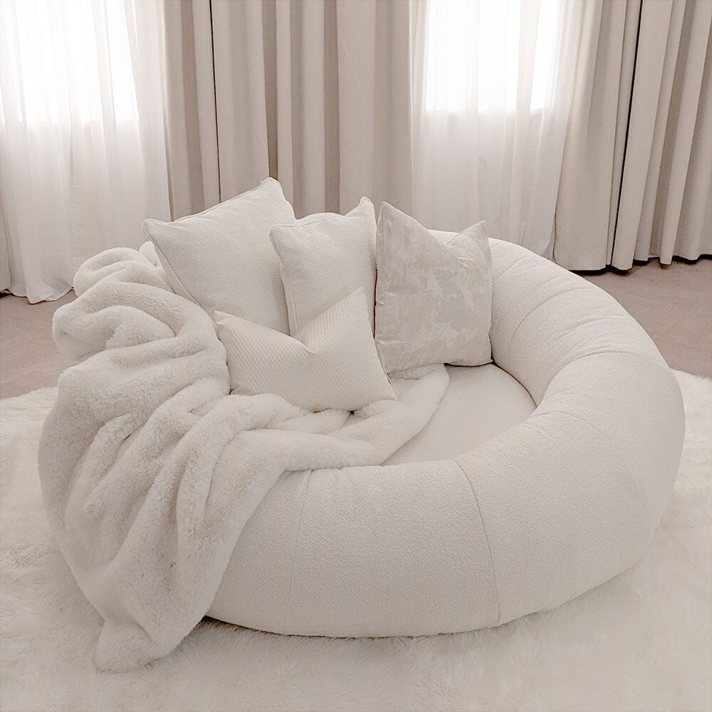 Snuggle Cream Boucle Round Nest Sofa - Image 5