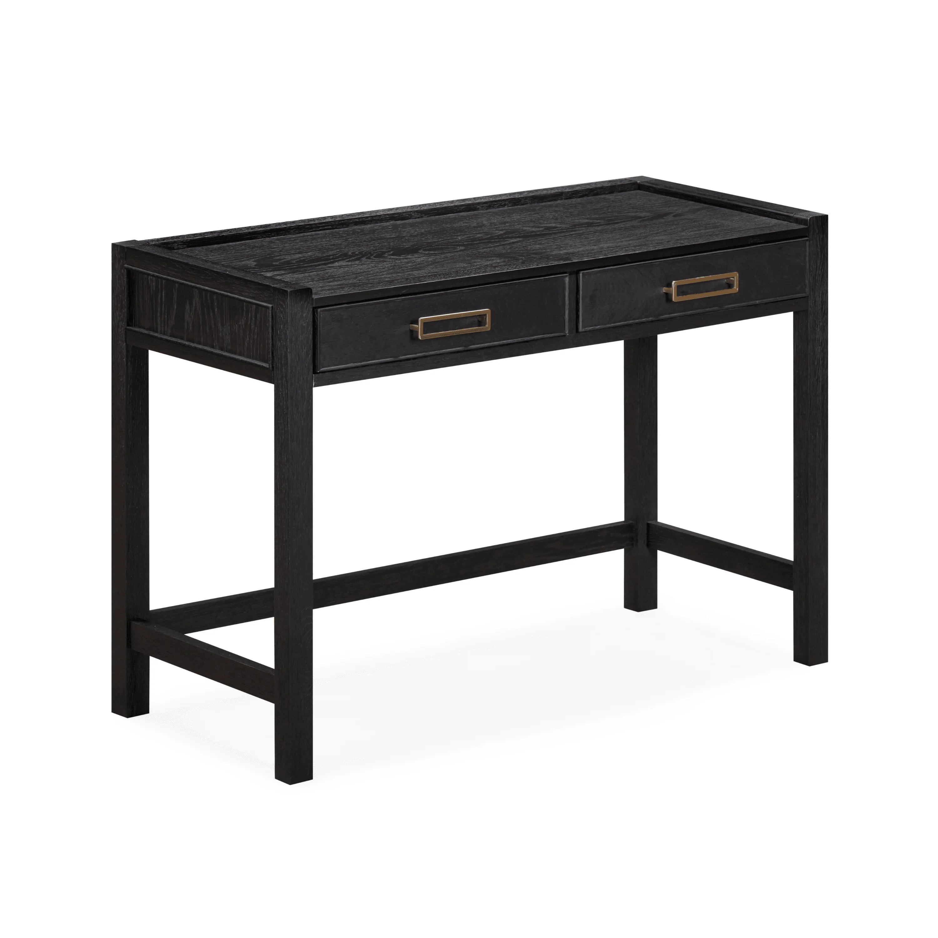 Soho Black Oak Veneer 2 Drawer Dressing Table - Image 2