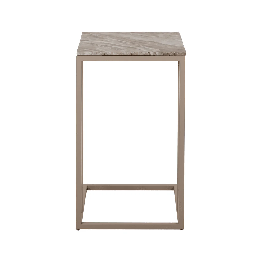 Sylvaine Taupe & Marble Sofa Table - Image 3