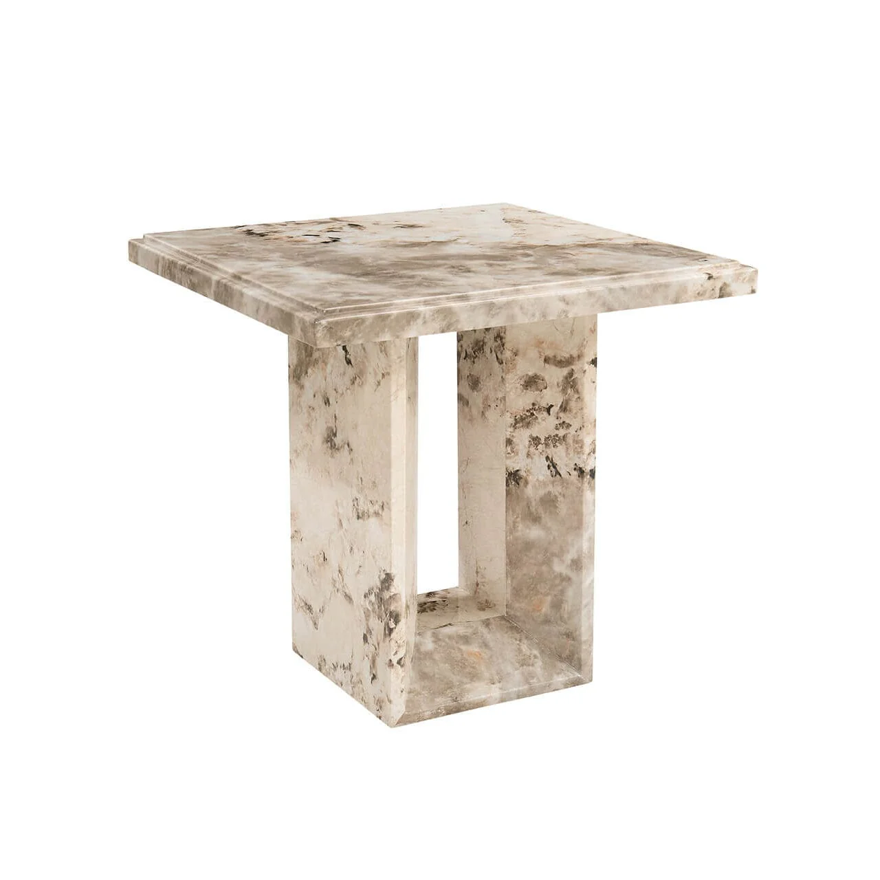 Thea Mocha Marble Side Table - Image 2