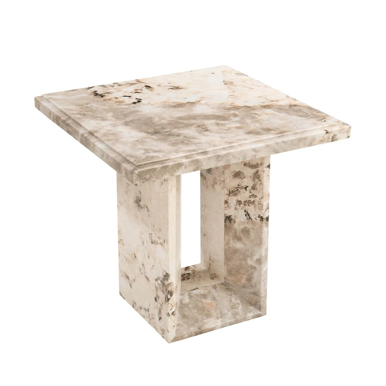 Thea Mocha Marble Side Table - Image 3