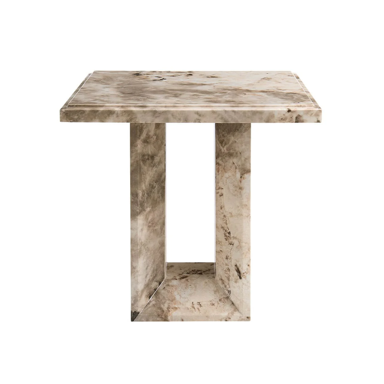 Thea Mocha Marble Side Table - Image 5