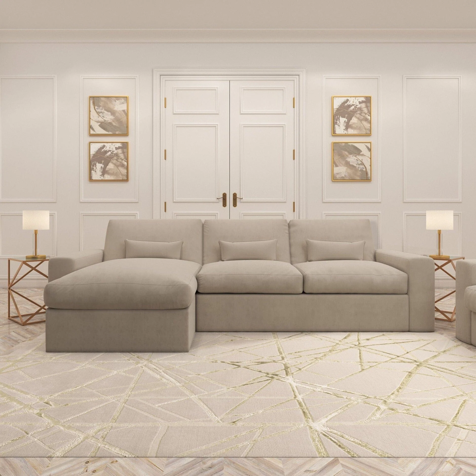 Tribeca Mink Velvet Sofa Range - Image 11