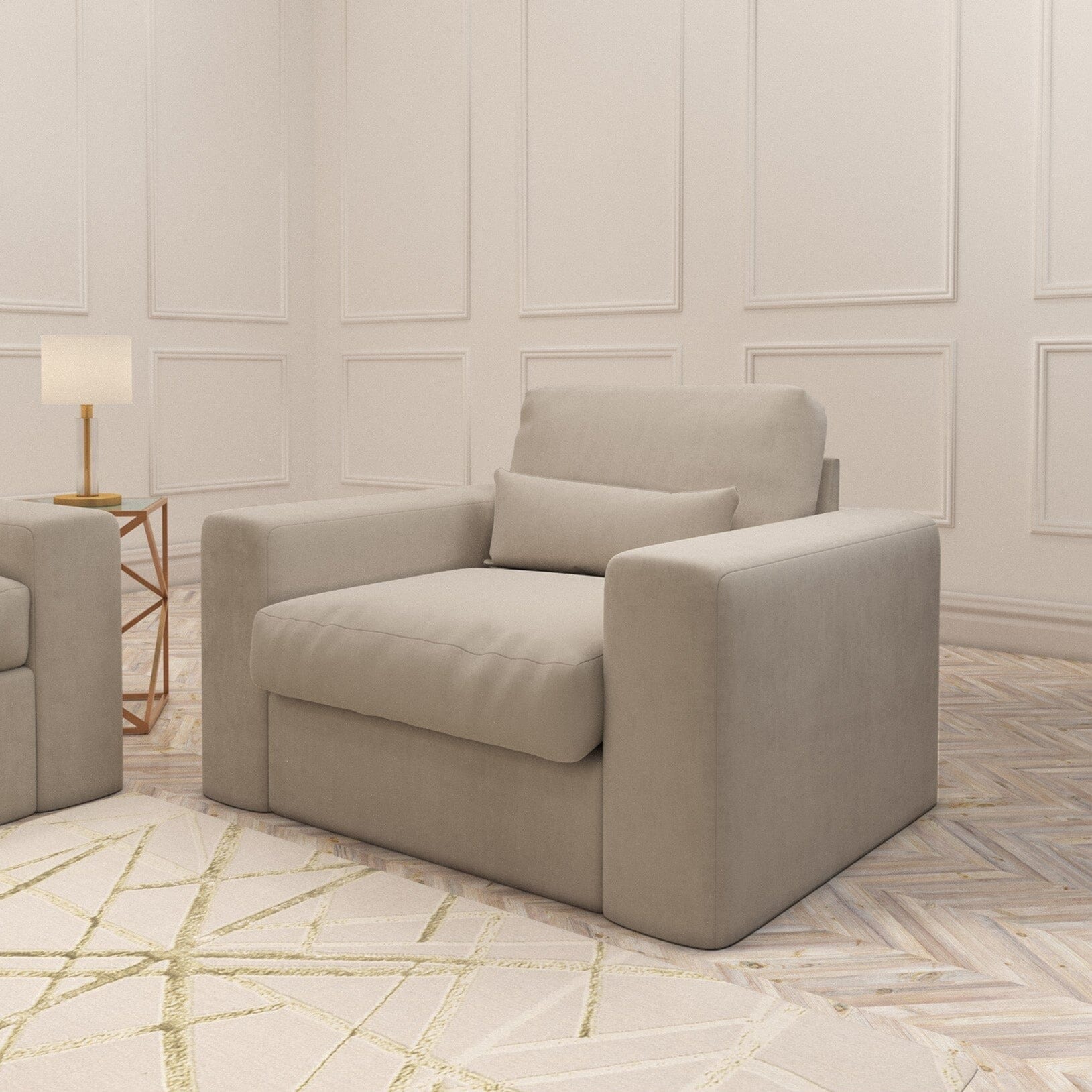 Tribeca Mink Velvet Sofa Range - Image 12