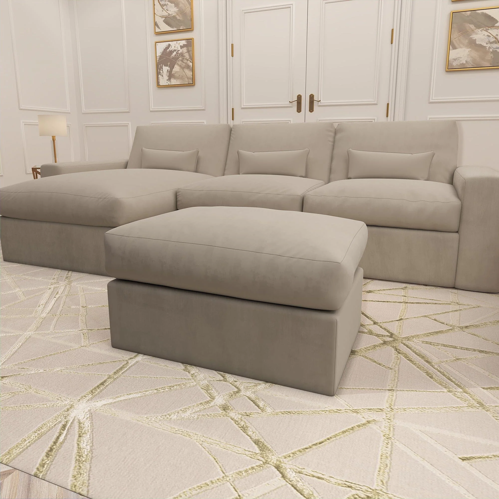 Tribeca Mink Velvet Sofa Range - Image 13