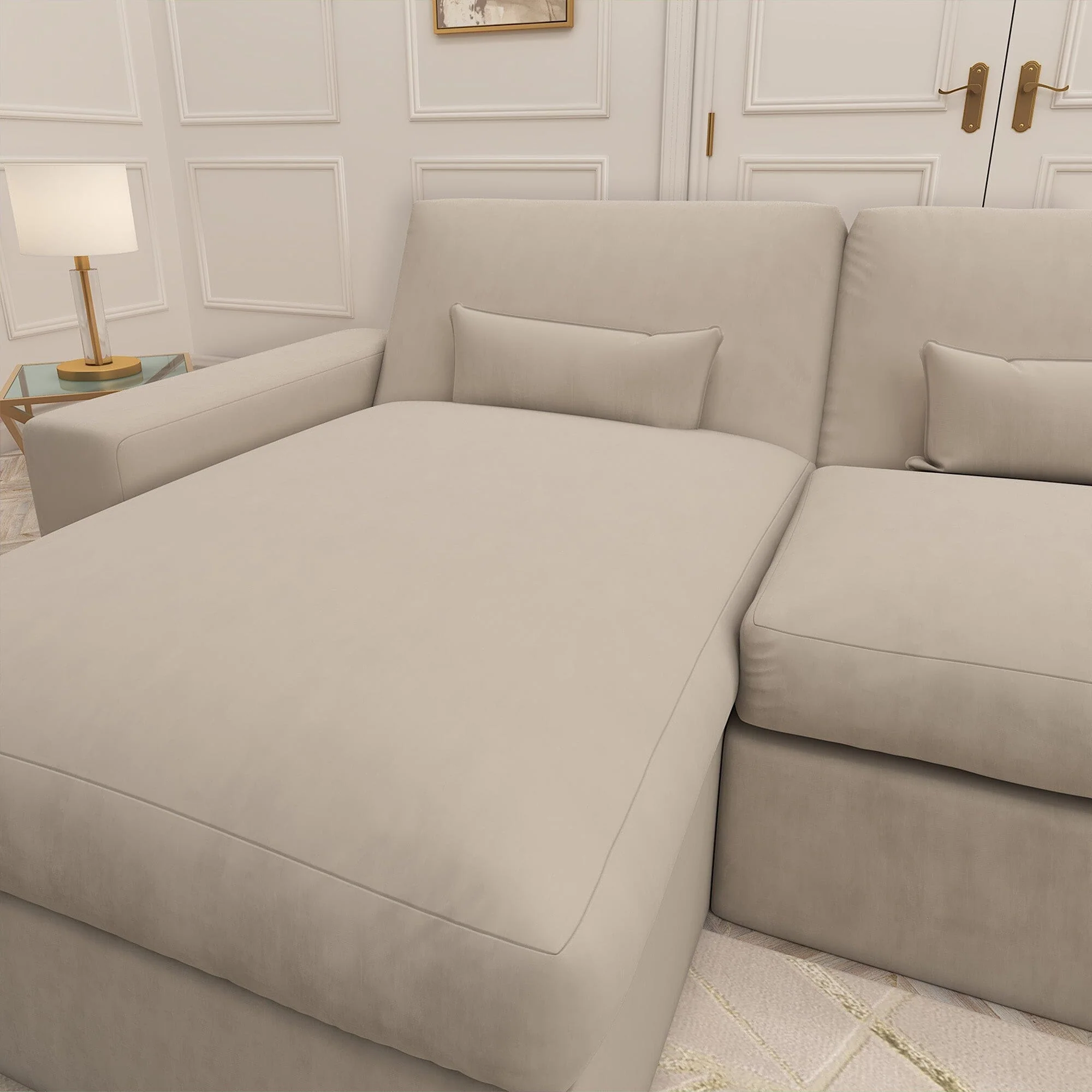 Tribeca Mink Velvet Sofa Range - Image 14