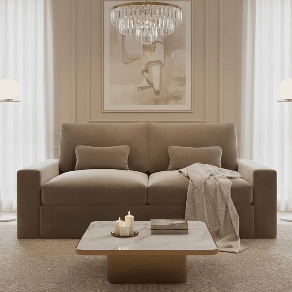 Tribeca Mink Velvet Sofa Range - Image 25