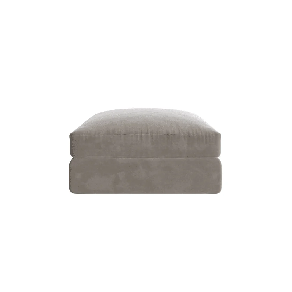 Tribeca Warm Grey Large U Shape Footstool - Image 2